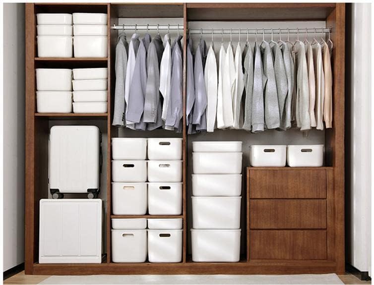 Set Of 4 Plastic Storage Bins with Lids,"10.5×8×5.5" Versatile Kitchen Pantry Organization and Storage,for Plastic Storage Container Under Bed,Under Sink Bathroom Organizer (4 Pack Medium,