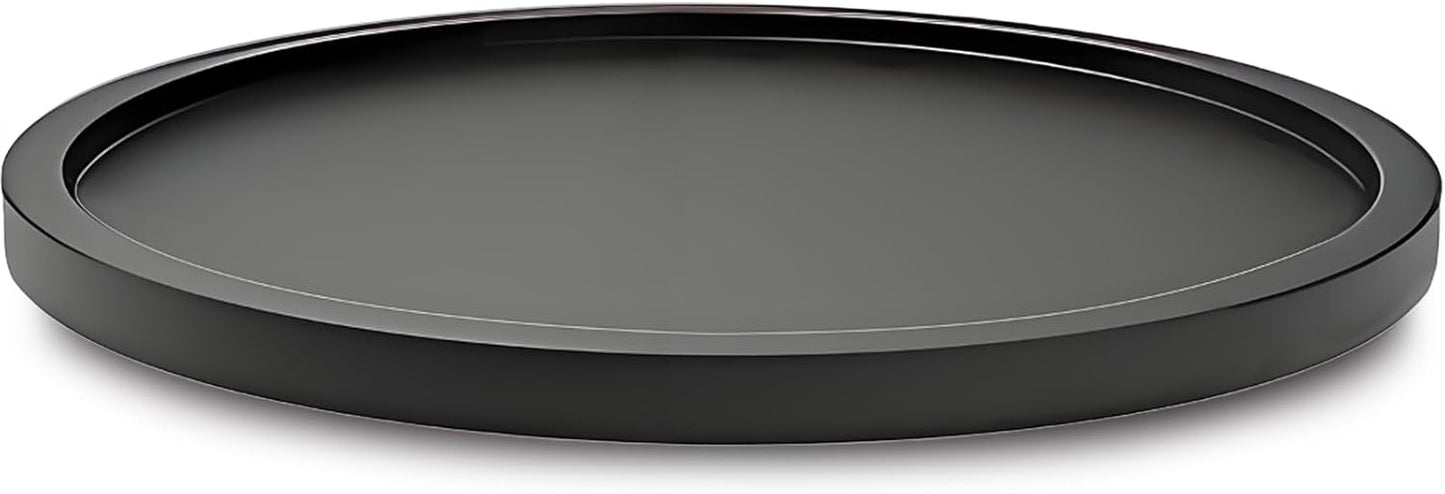 9" Black Bamboo Lazy Susan Organizer Kitchen Turntable for Cabinet Pantry Table Organization