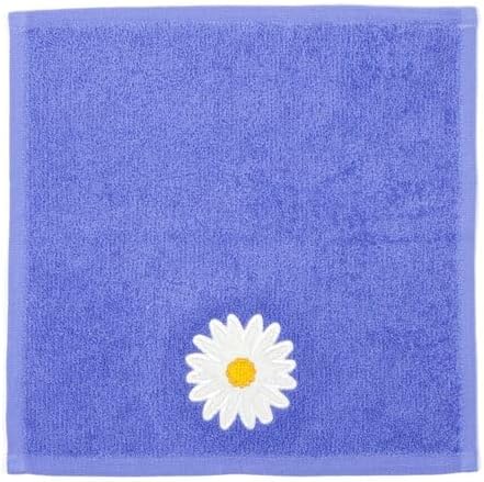 MUkitchen Cotton Dish Cloth Set with Scrubber, 12x12 in, 2 Pack (Daisy)