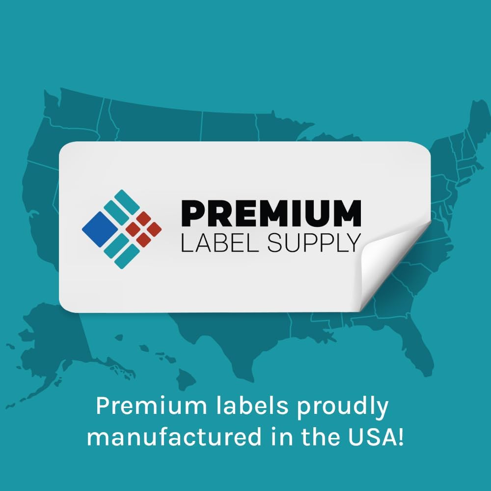 Premium Label Supply Glossy White Sticker Labels – 3.5" x 5" – (4 per Sheet) (Glossy White for Laser Only, 100 Labels)