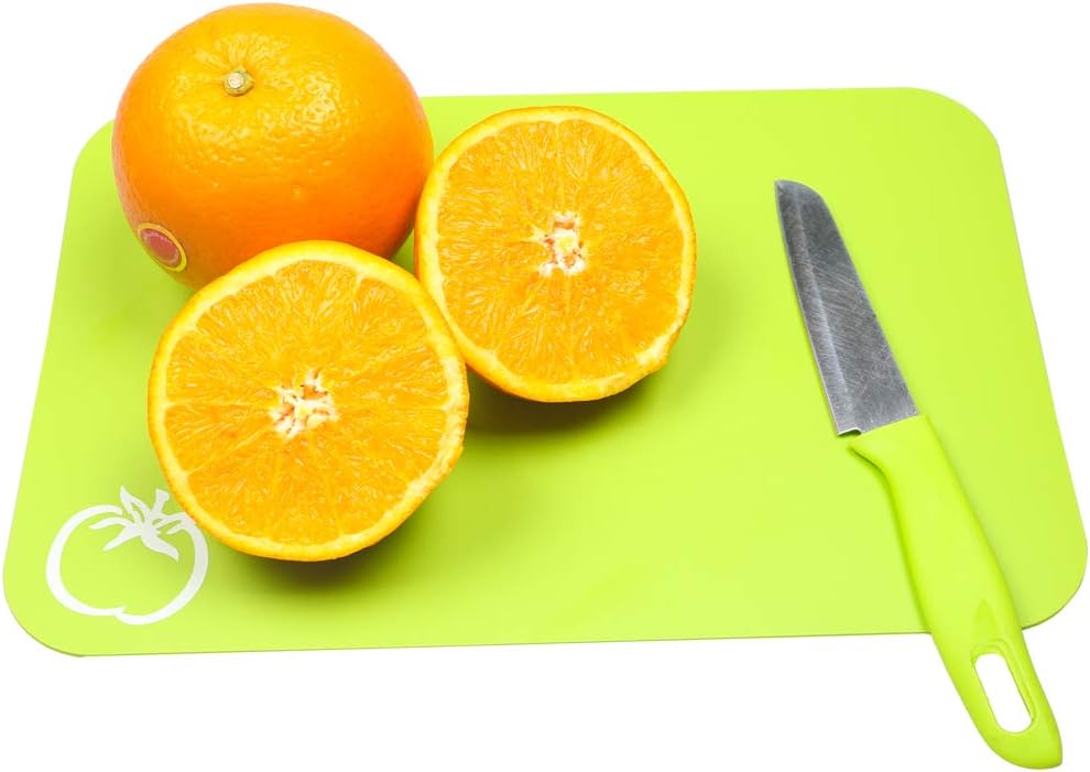 Small Flexible Plastic Cutting Board Mats, 2 Pack Cutting Boards Mats With Food Icons, Gripped Back and Dishwasher Safe, Set of 4,7.5x11.4inch (2)