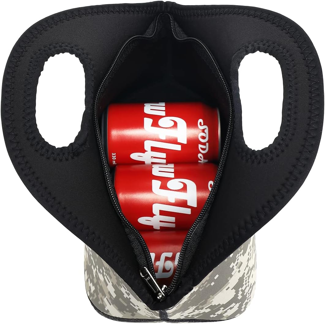 FlowFly Neoprene Lunch Tote Insulated Thermal Reusable Lunch Bag Box for Boys Men with Zipper (Digital Camo)