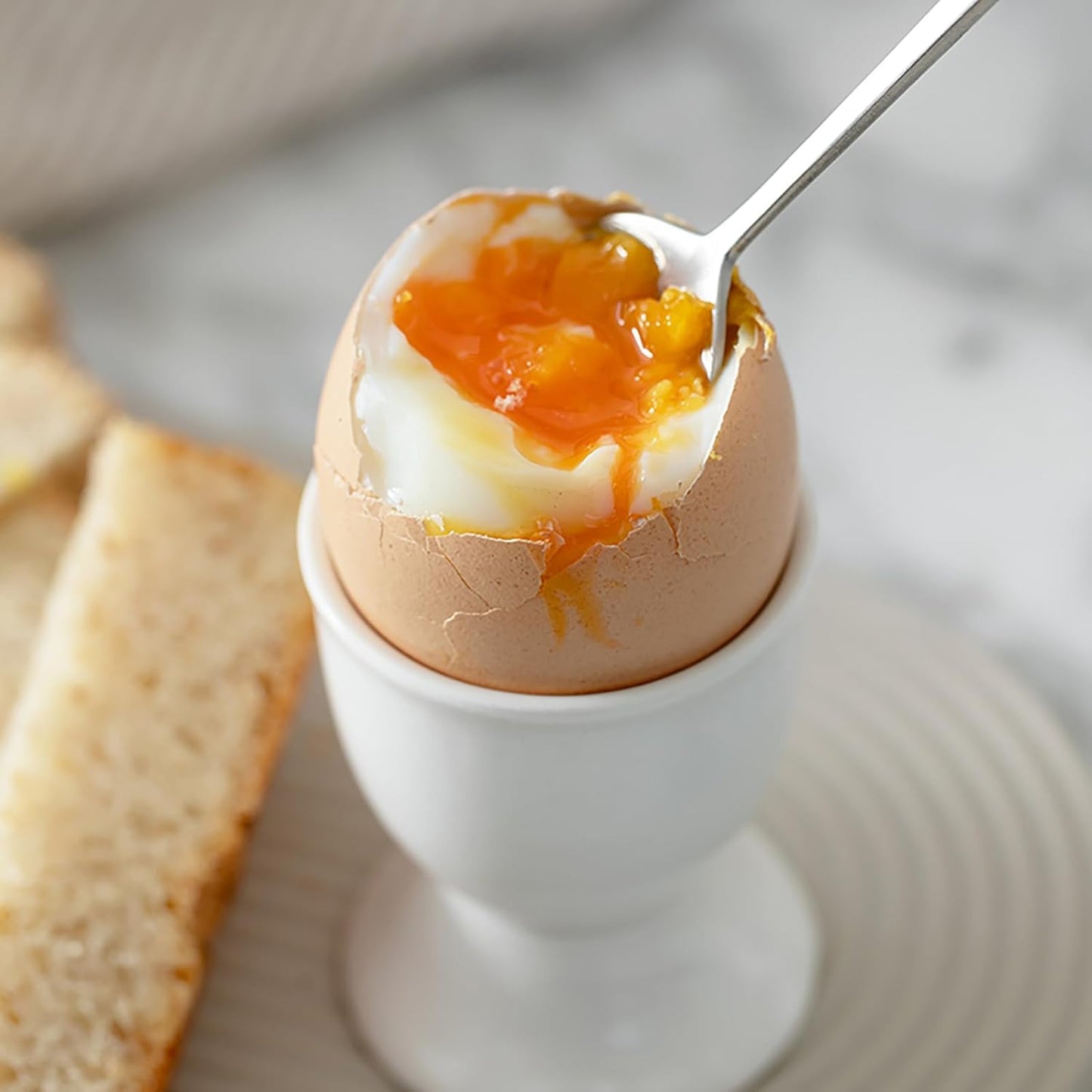 Egg Cups Set of 6 Ceramic Egg Stand Holder Kitchen Egg Cup Small Fruit Cup Snack Candy Cup Egg Cups for Soft Boiled Eggs Breakfast Party Dinning 2.56 x 1.97 inch