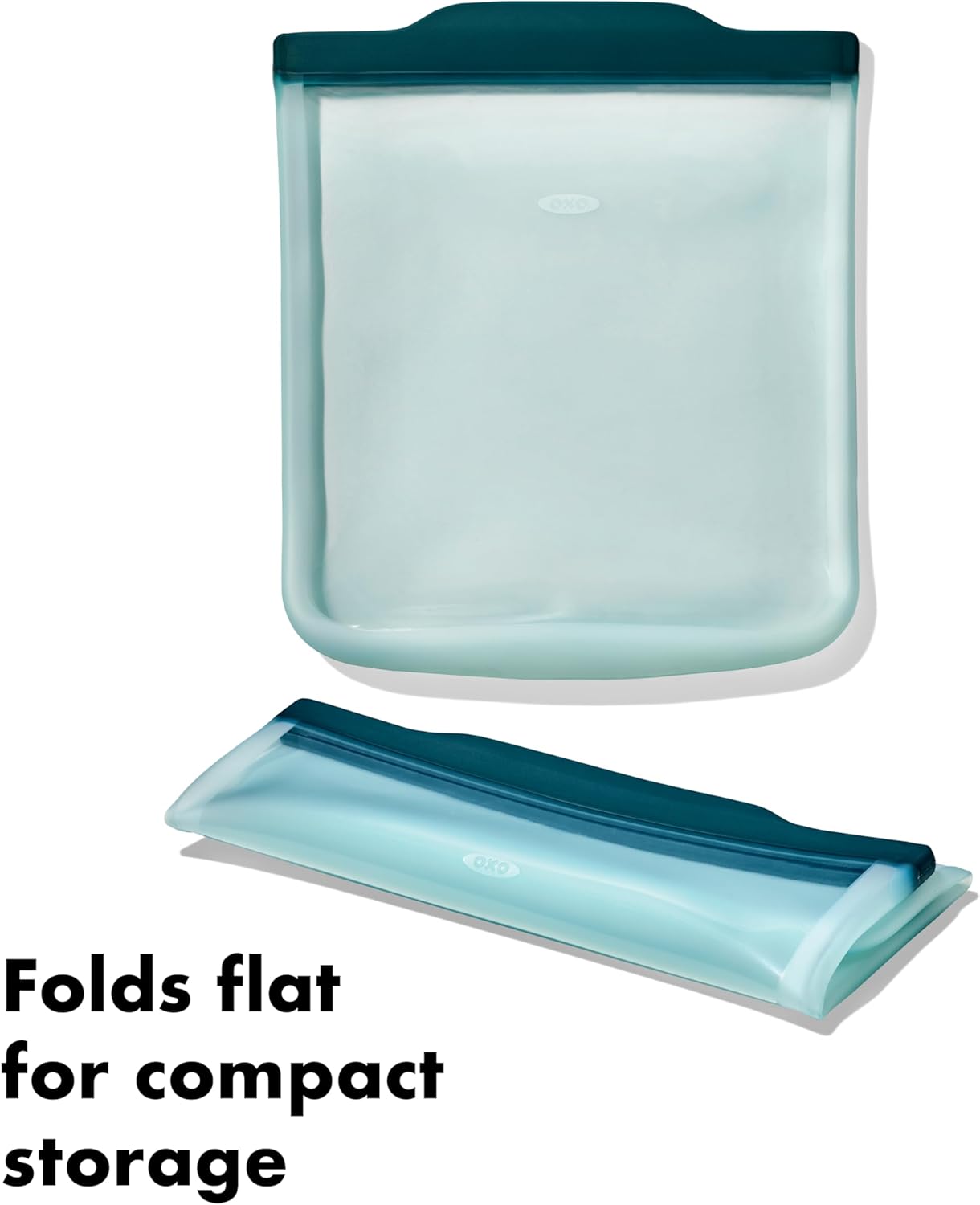 OXO Good Grips Silicone Reusable Bag – Half Gallon Bag (64 oz) - Lagoon
