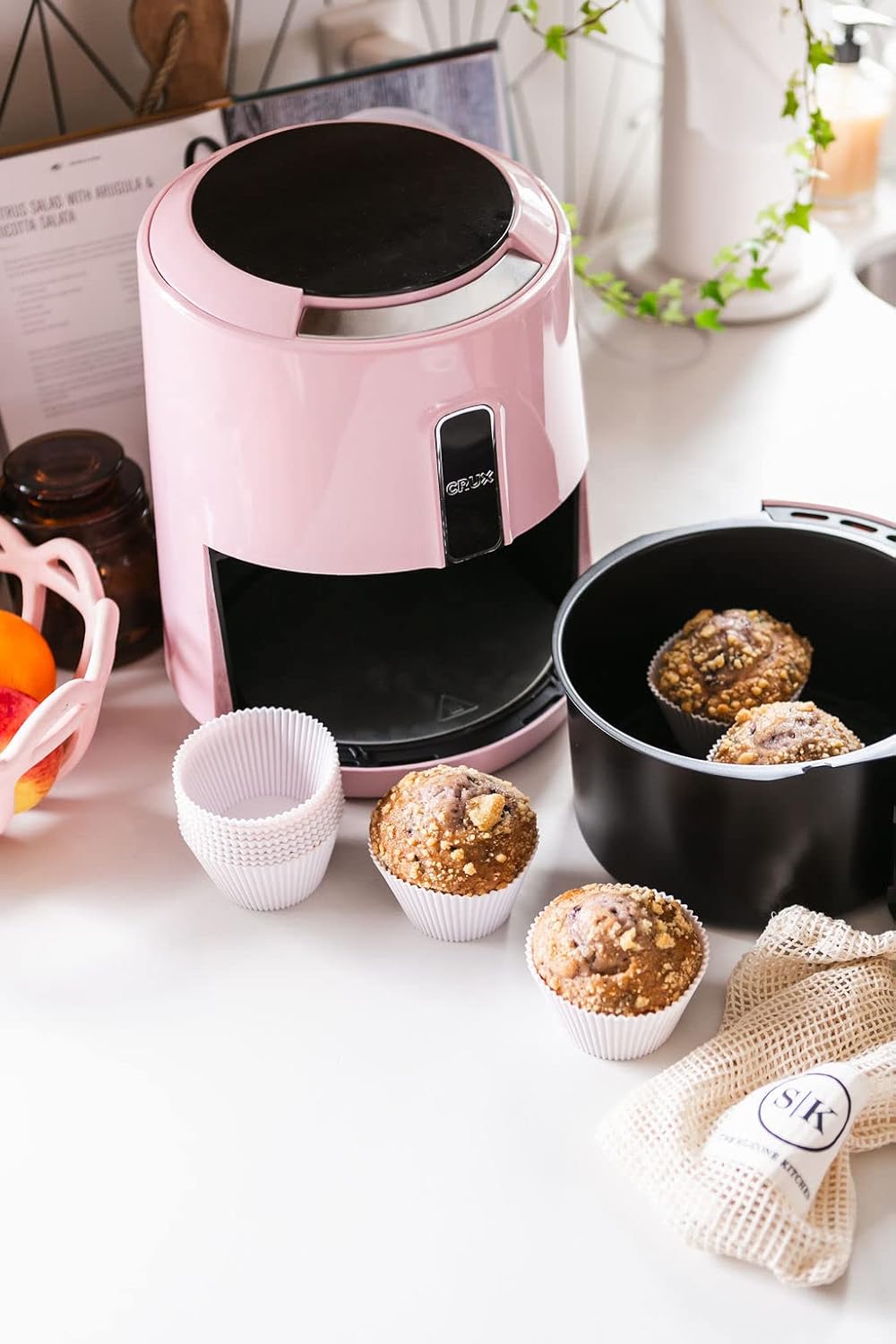 The Silicone Kitchen Reusable Silicone Baking Cup Silicone Muffin Liners for Cupcakes, BPA Free, Regular, 12 Pack, White Blue Green