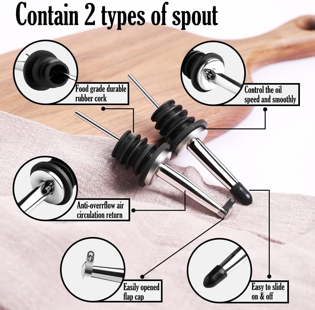 Sweejar Large Ceramic Olive Oil Dispenser Bottle, Opaque Oil Cruet Protects Oil to Reduce Oxidation, Storage Oil, Vinegar, Soy Sauce & Other Liquids, Pack of 1, 24 Fl Oz (Beige)