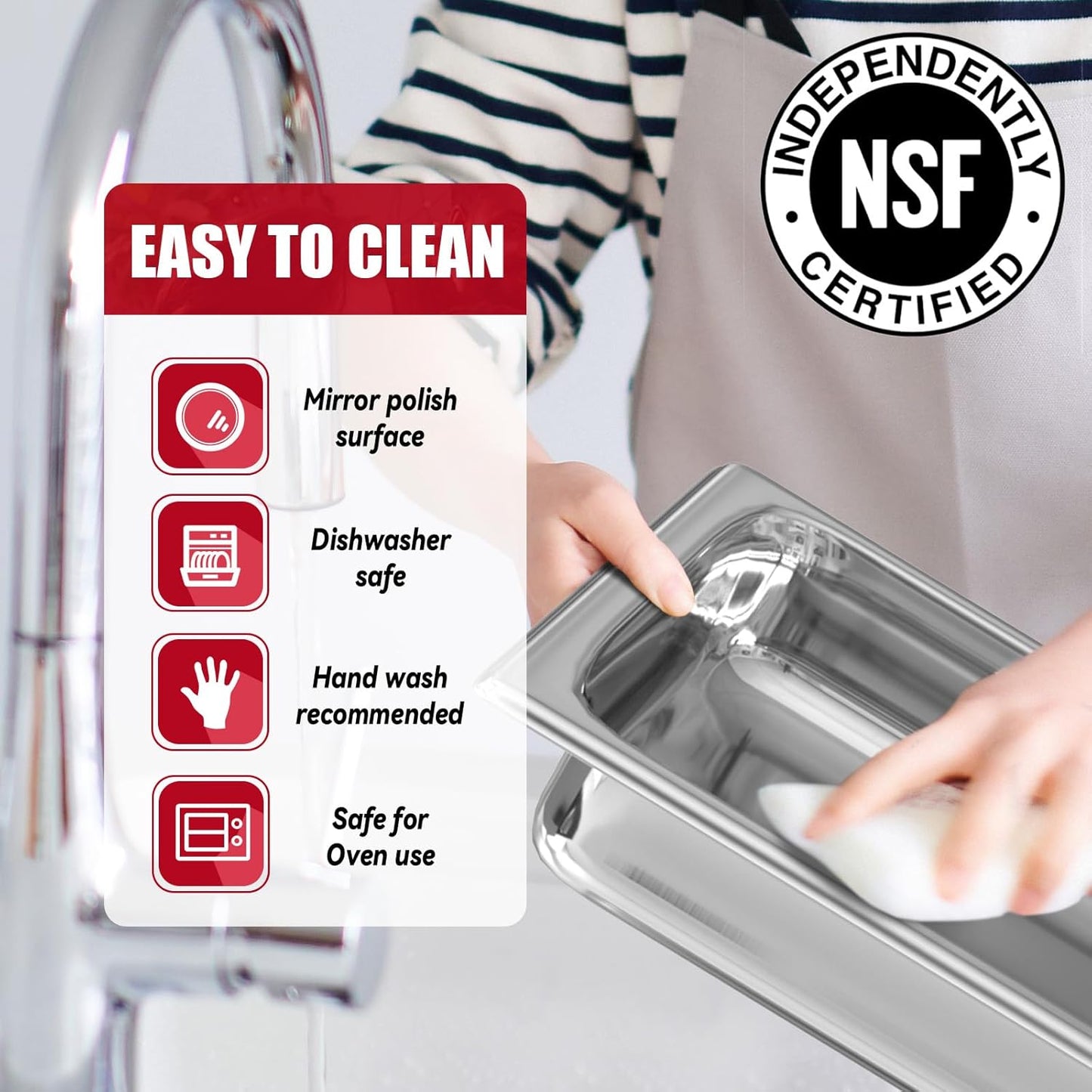 Chafing Dish Buffet Sets of 4, 8QT Stainless Steel Rectangular Chafers and Buffet Warmer Sets for Catering, with Food & Water Pan, Lid, Gold Foldable Frame, Fuel Holder for Event Party Holiday