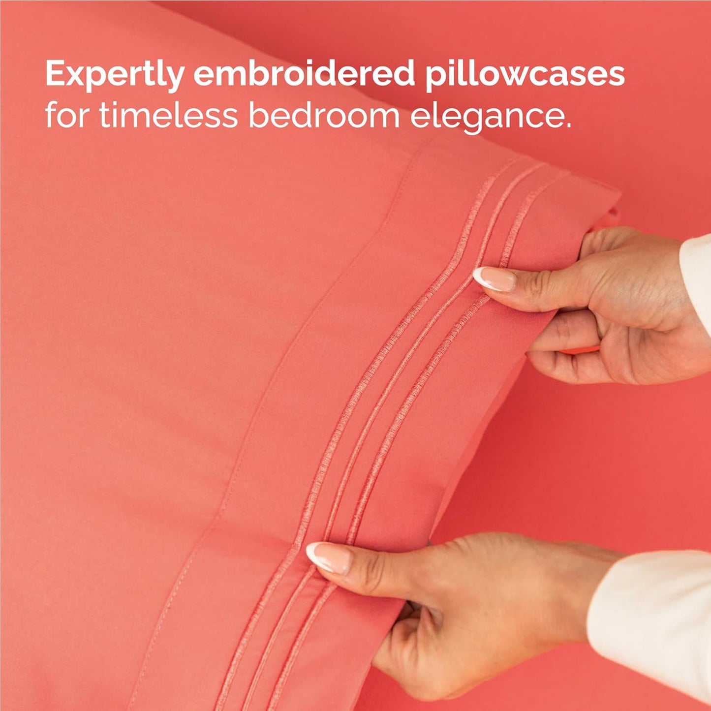 Twin XL Size 3 Piece Sheet Set - Comfy Breathable & Cooling Bed Sheets Set - Hotel Luxury Bedding for Women, Men, Kids, Teens, Boys & Girls - Deep Pockets, Ultra-Soft, Wrinkle Free - Oeko-Tex - Coral