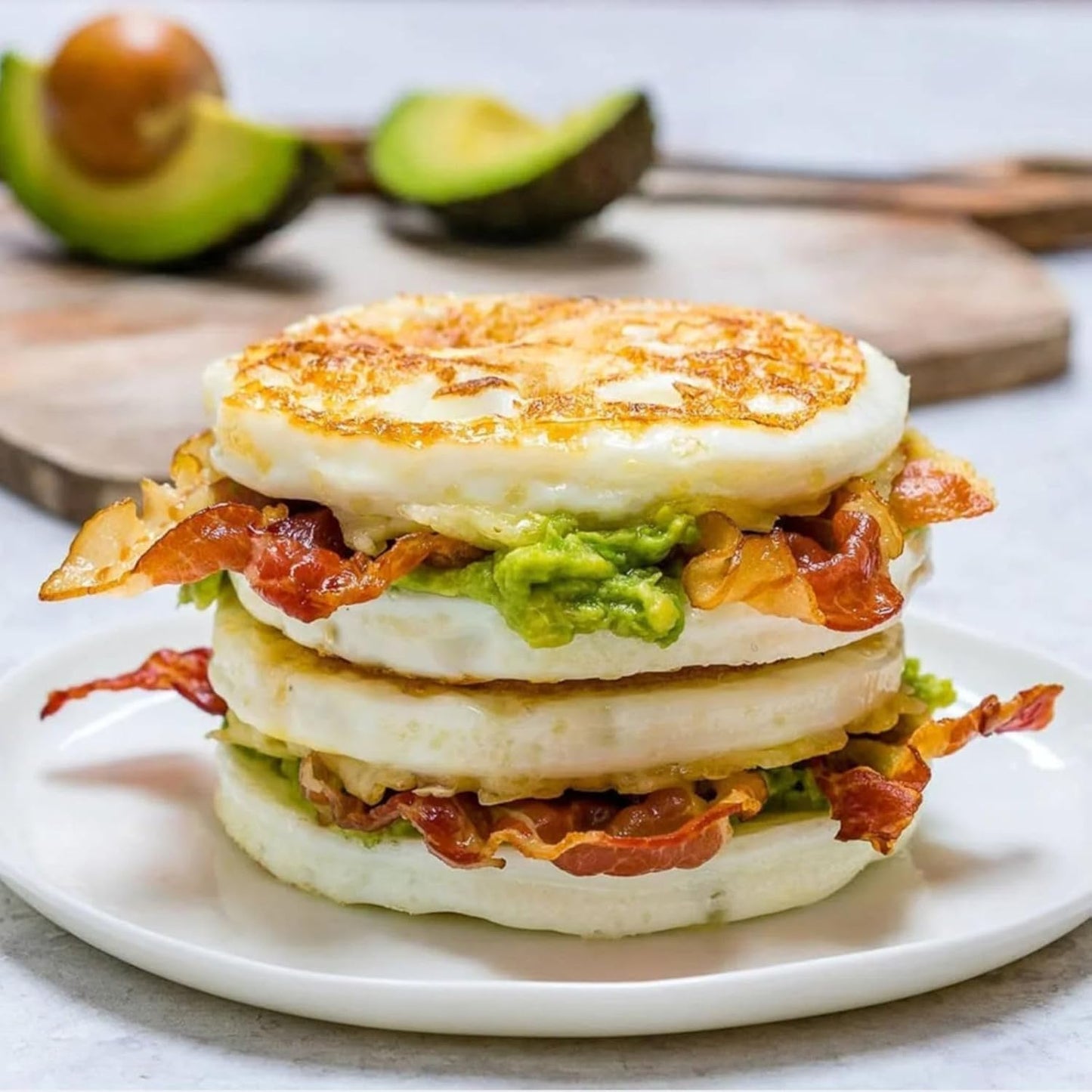 Ocmoiy 4 Inch Silicone Egg Mold for Breakfast Sandwiches, 1 Pack Non-Stick Silicone Jumbo Muffin Top/Hamburger Bun Pan Eggs Bites Mold for Oven Baking Egg Patty, Pancake, Frittata