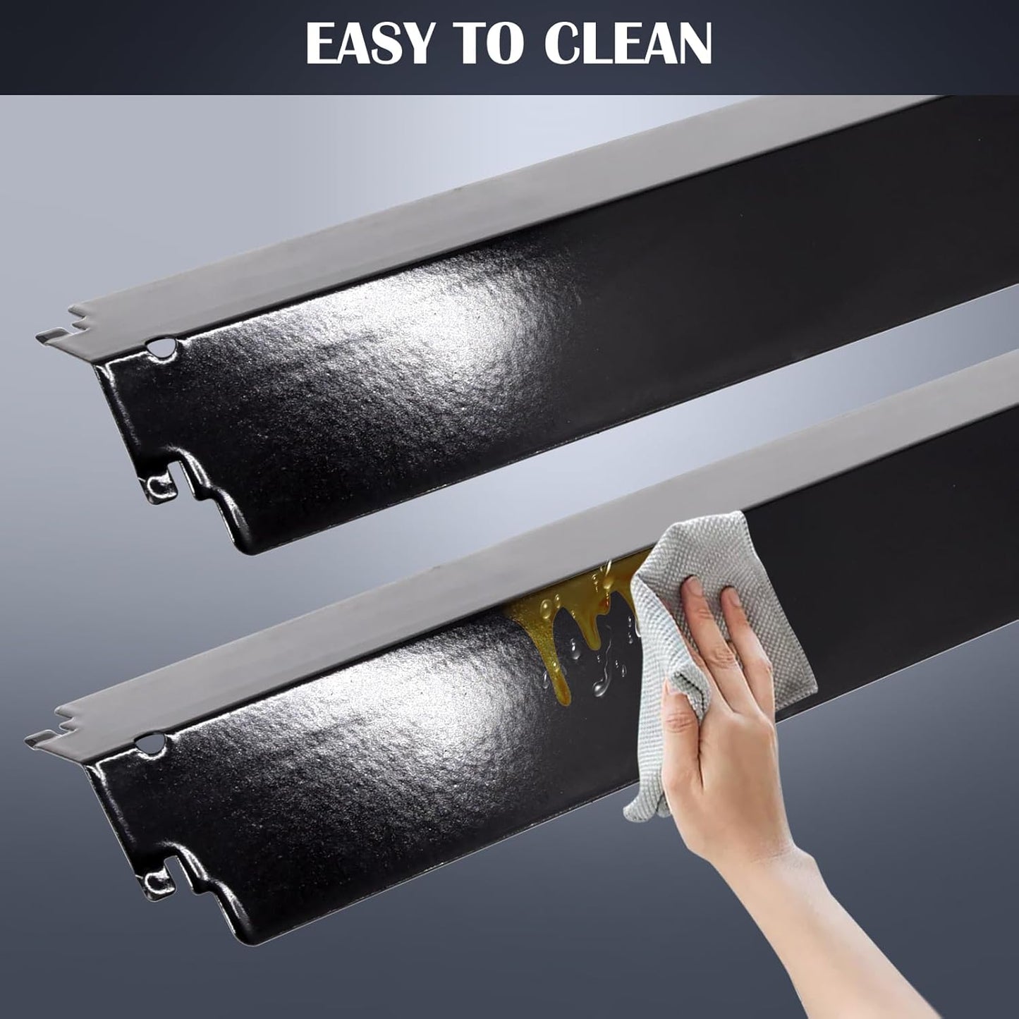 Hiorucet Grill Grate Kits for Charbroil 463268007, 463268008, 463268606, 463268706, 463248108, Cooking Grates, Heat Plate Shields, Burner Tubes and Carryover Tube for Charbroil Grill Replacement Parts