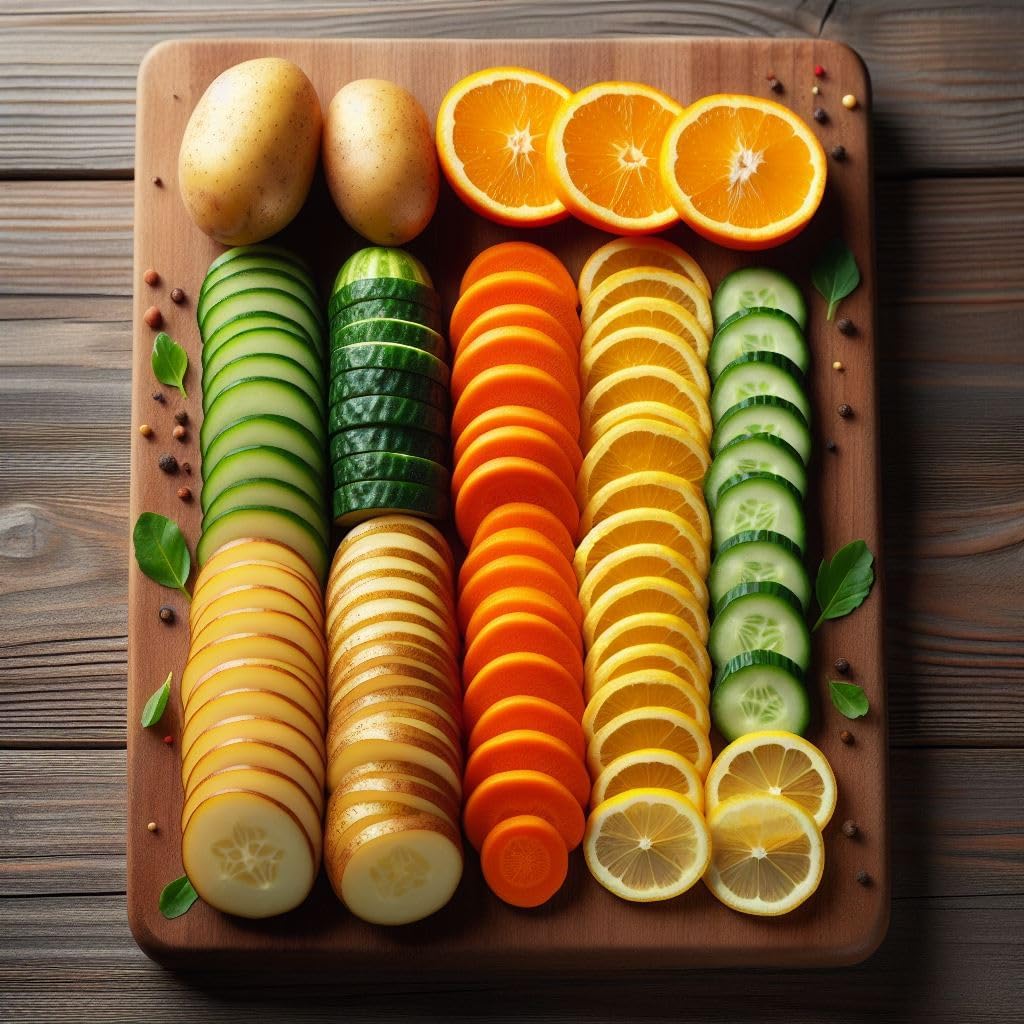 ONCE FOR ALL Safe Mandoline Slicer For Kitchen, Professional Vegetable Slicer For Food Potato Slices, Thickness Adjustable 0.1-8 mm Kitchen Artifact Fast Meal Prep (Green)