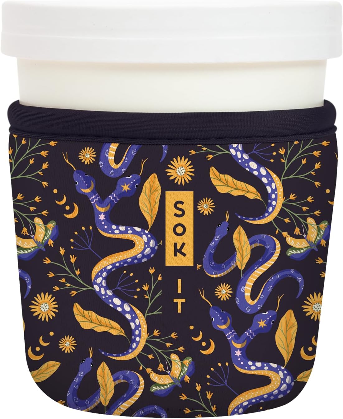 Sok It IceCreamSok Insulated Neoprene Cover (Celestial Slither, Tapered Ice Cream Pints)