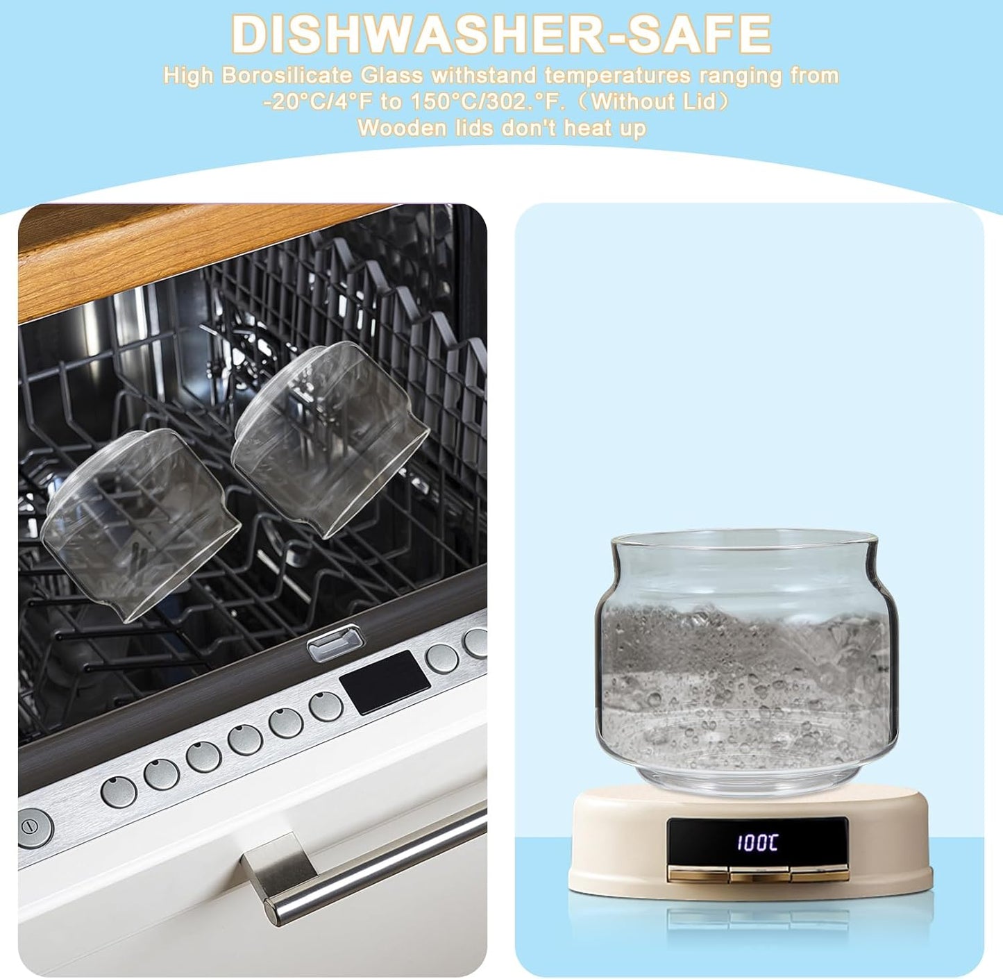 Glass Spice Jar Coffee Sugar Container Airtight Glass Jar Food Storage Canisters Bottle for Kitchen Seasoning Tea Herb Overnight Oats Bar Parfait Snacks (6 * 250ml(8.4oz))