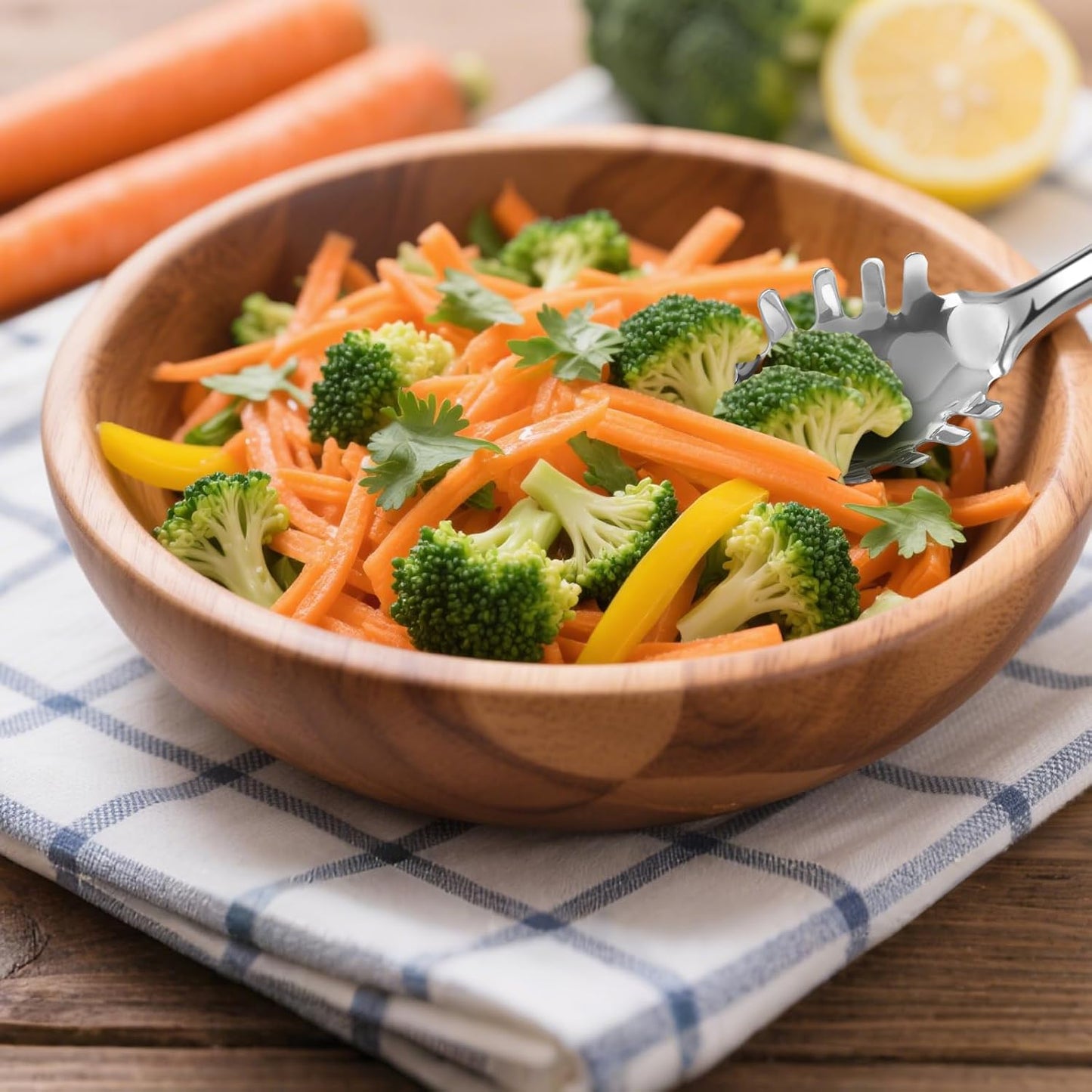 Pasta Fork and Ladle Spoon Set, Large Kitchen Utensils for Cooking,Stirring,Serving Spaghetti, Soup, Sauce