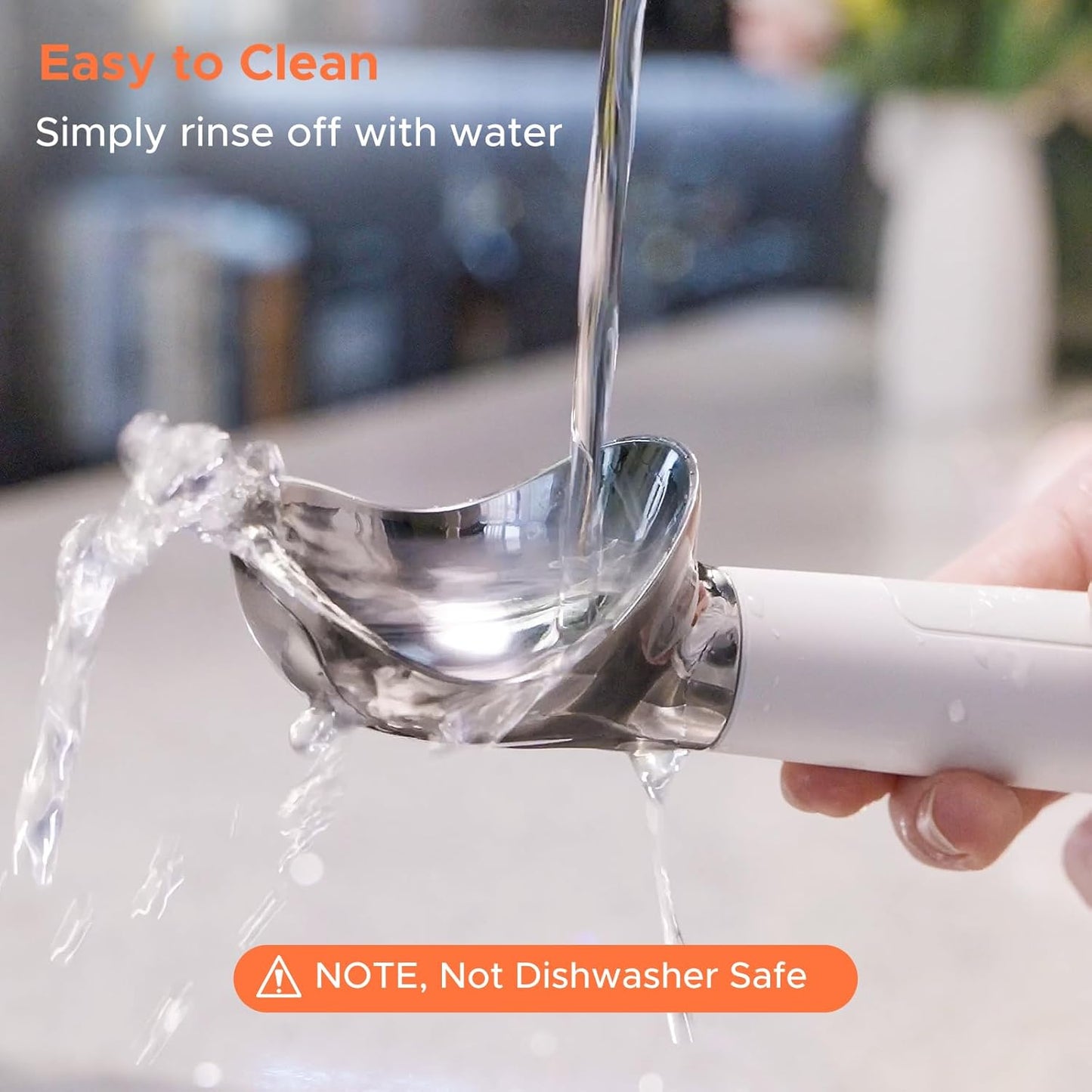 LT LAUDTEC Heated Ice Cream Scoop, Rechargeable Electric Warming Scooper, Heats to 158F for Hard Ice Cream, IP67 Waterproof, Easy for Seniors & Kids (White)