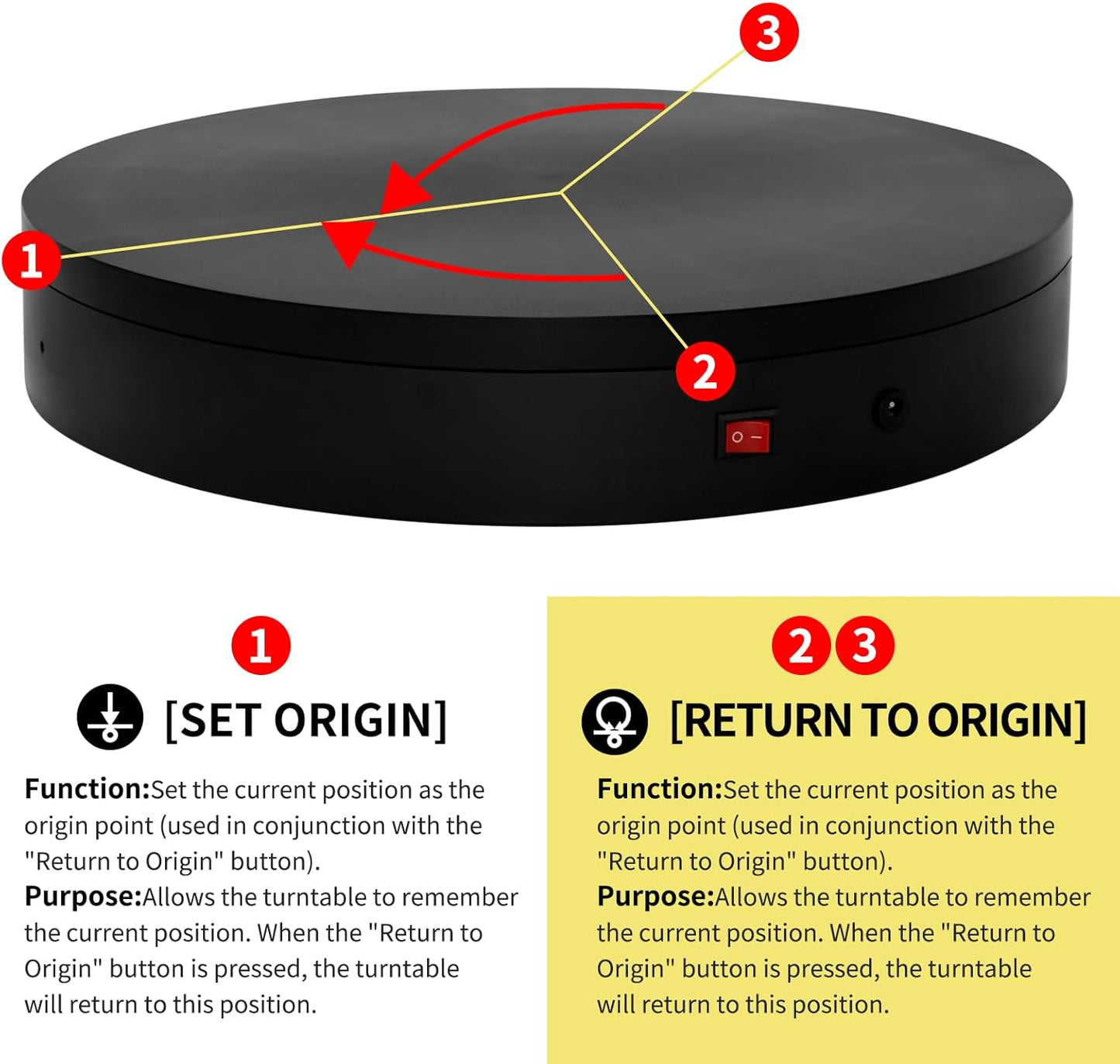 15.8In Remote Motorized Electric Turntable Rotating Display Stand Rotating Platform Photography Turntable motorized lazy susan base giratoria para for Photography,3D Scanner,(Load Range:132~400lbs)