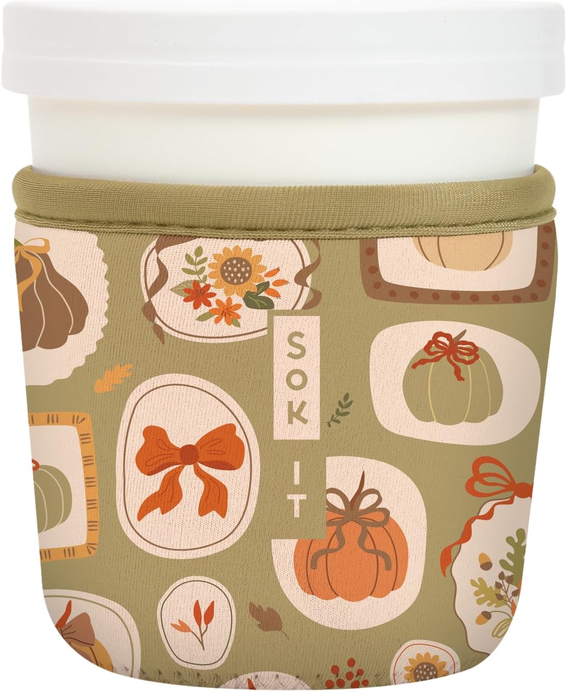 Sok It IceCreamSok Insulated Neoprene Cover (The Pumpkin Gallery, Tapered Ice Cream Pints)