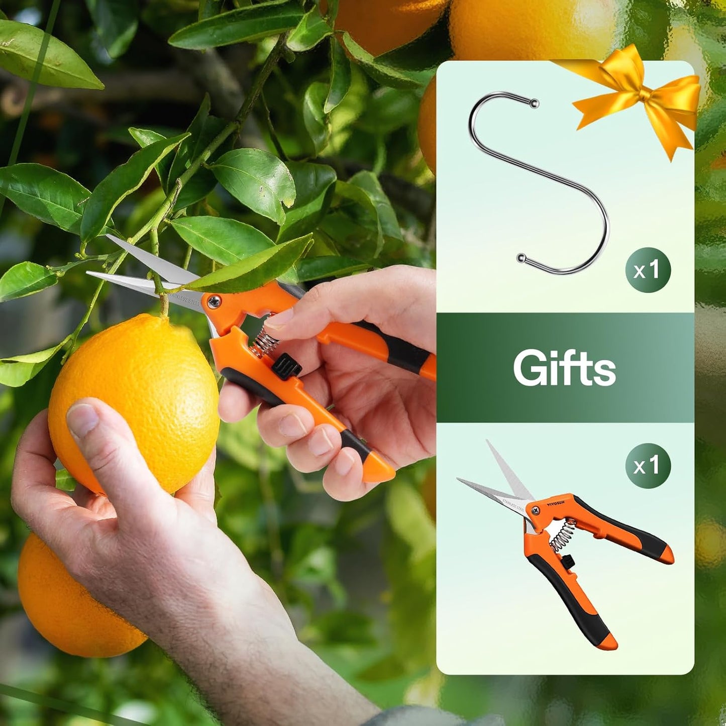 VIVOSUN 8-Layer Mesh Drying Rack Hanging Design with Green Zippers for Dehydrating, Indoor and Outdoor Pruning Shears Included