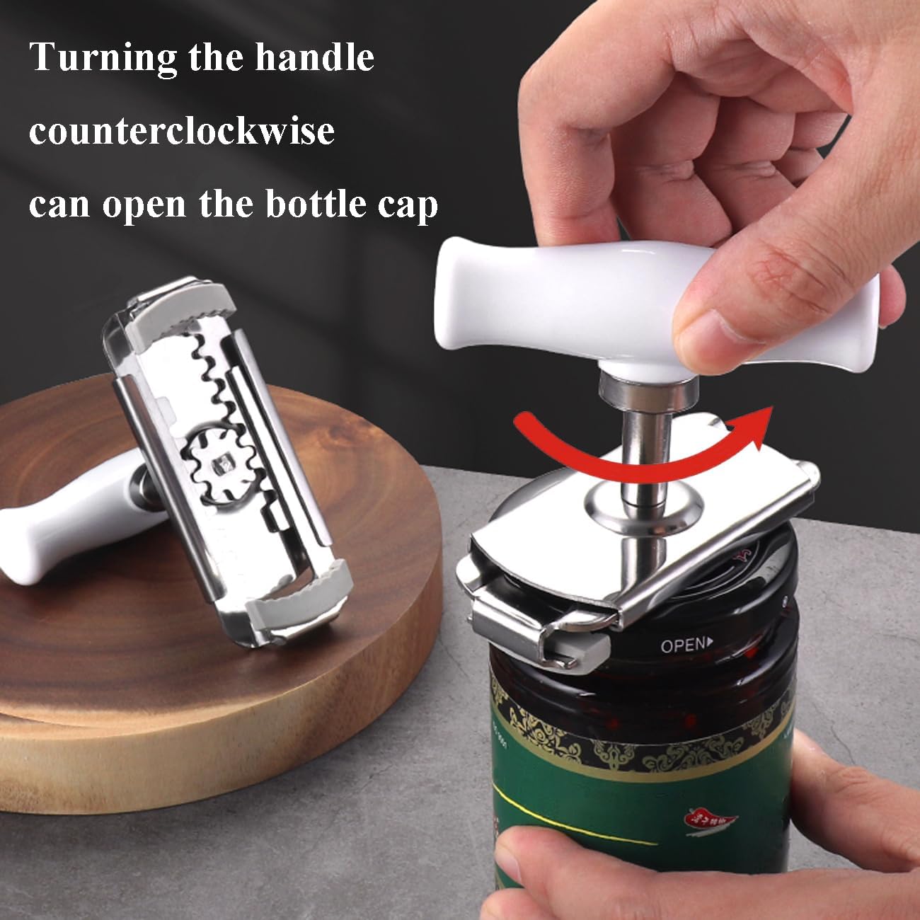 Jar Opener for Seniors with Arthritis & Weak Hands, Easy Twist Jar Openers, Adjustable Multifunctional Jar Lid Opener, Jar Bottle Cap Opener Gripper, Useful Gifts for Elderly/Women/Men (White)