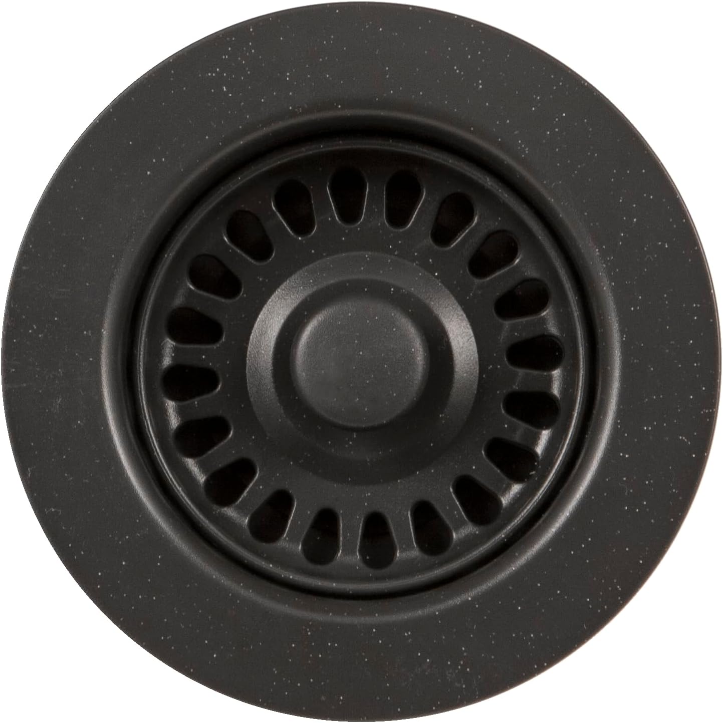 Houzer 190-9265 - 3-1/2 Inch Matte Black Kitchen Sink Basket Strainer, Durable Food Catcher Stopper for Metal Kitchen Sink, Ideal for Filtering Waste and Preventing Clogs