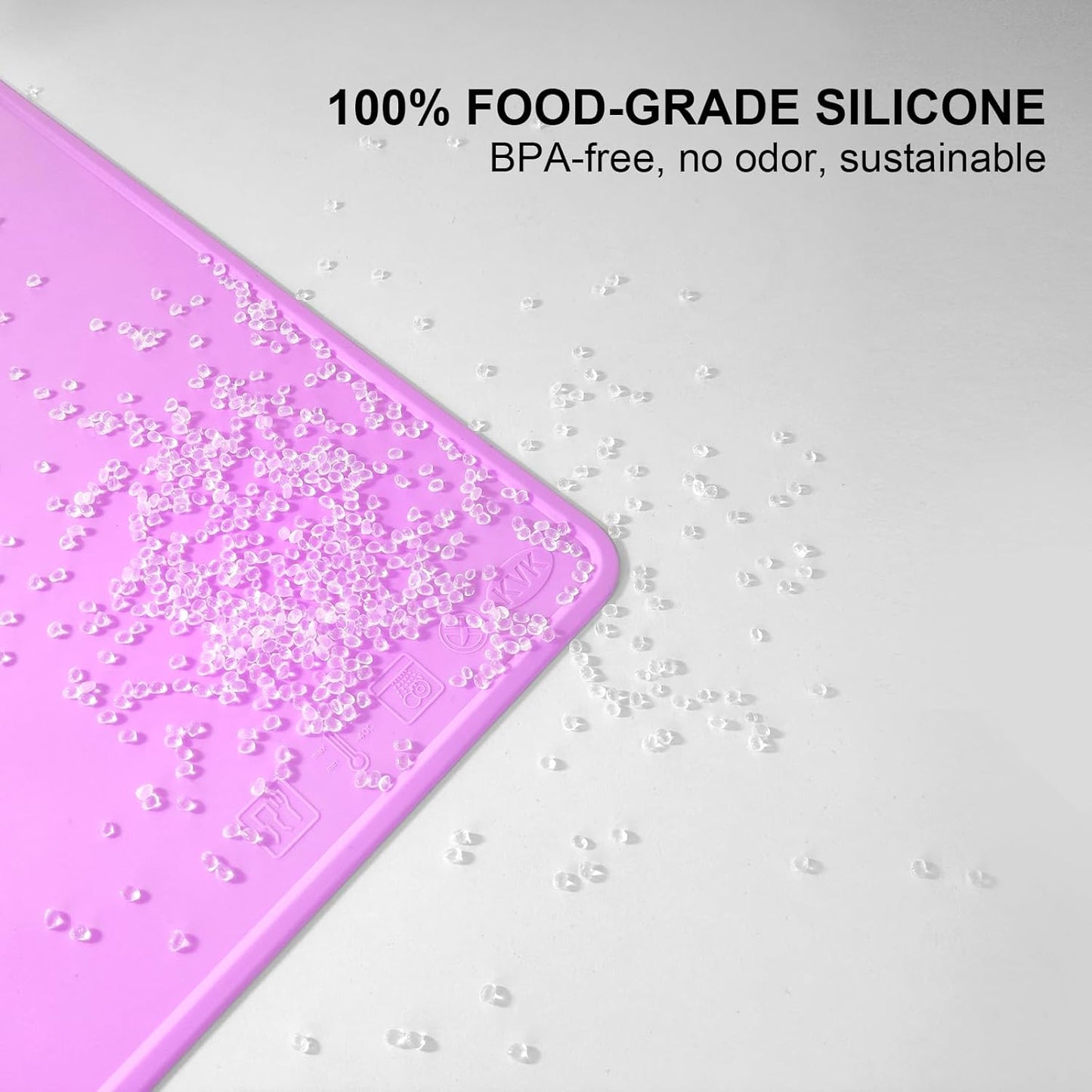 Large Silicone Mat 6 Pack, 20"x16" Silicone Craft Mats for Resin Jewelry Casting Molds, Food Grade Silicone Sheet with Raised Edge, Nonstick Waterproof, Cool Grey