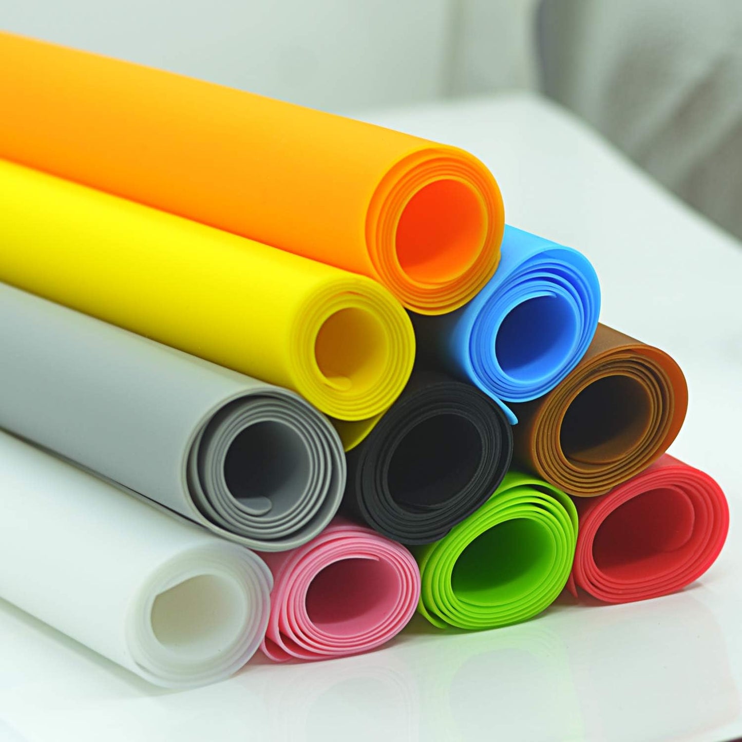 Silicone Placemats, Food-Grade Non-Slip Waterproof, Dining, Stain Resistant, Countertop Protector, Kitchen Counter Mat, Heat Resistant, Baking mat Dishwasher Safe (23.6"×15.7"-2pack, Black)