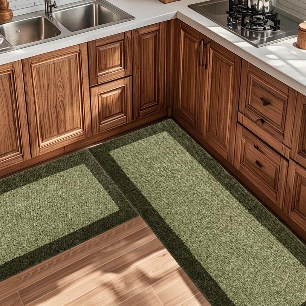 Machine Washable Throw Rug 24" x 36", Non Slip Kitchen Mat for Floor, Absorbent Entryway Rug for Kitchen, Bathroom, Door