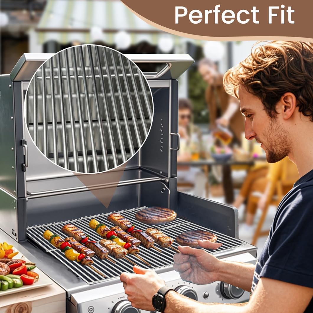 SF301C (3-Pack) 18 3/4" Stainless Steel Cooking Grid for Master Forge B10LG25 Members Mark B09SMG1-3F, B09SMG-3, BQ05046-6, BQ05046-6A, BQ06042-1 Grill BBQ Tek GSC3219TA, GSC3219TN,