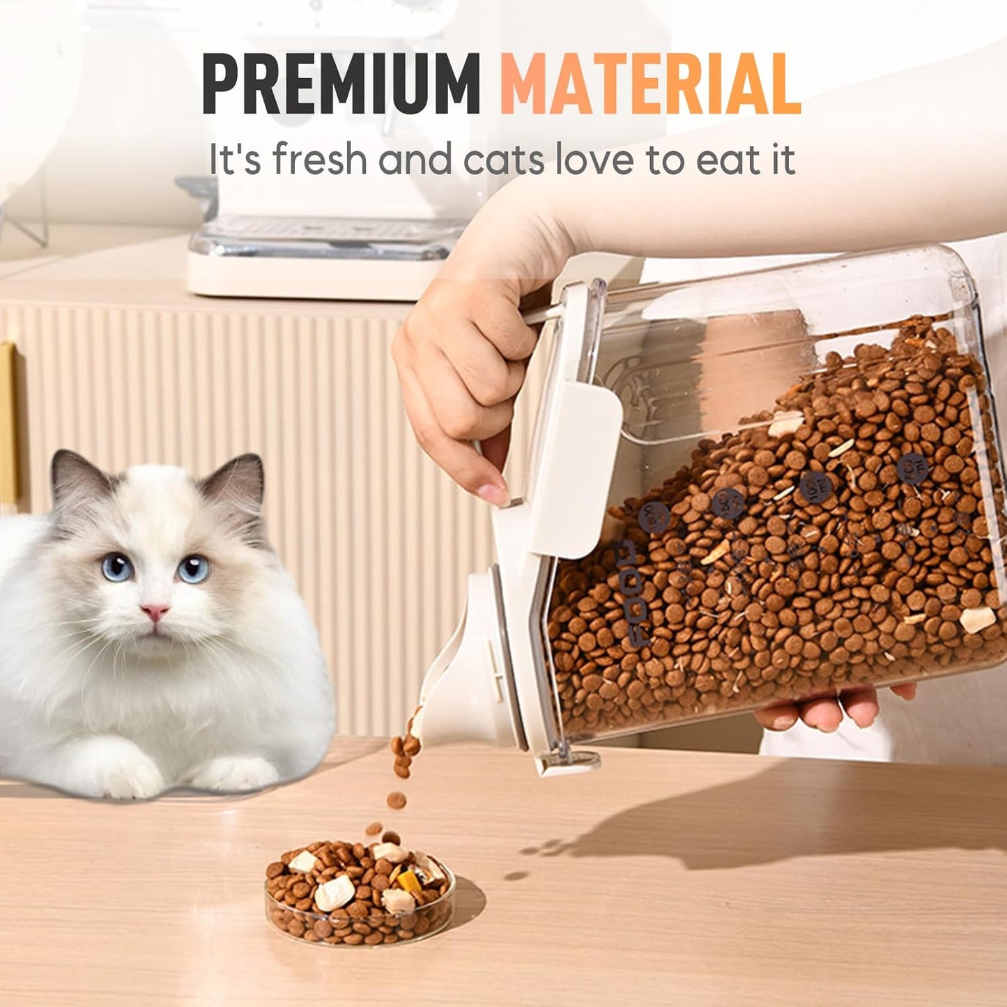 Clear Airtight Food Storage Containers, Transparent Cereal Dry Food Storage with Pouring Spout, for Flour, Sugar and Cereal (95oz Green)