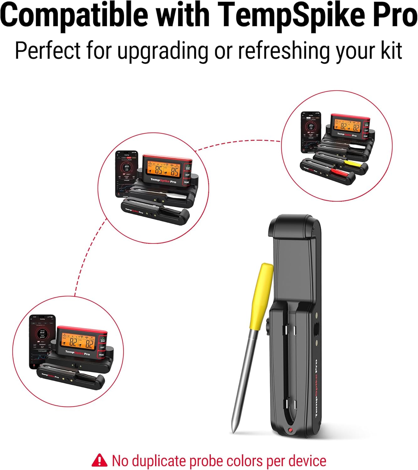 TempSpike Pro Wireless Meat Thermometer Meat Probe with Accurate Temperature Sensor