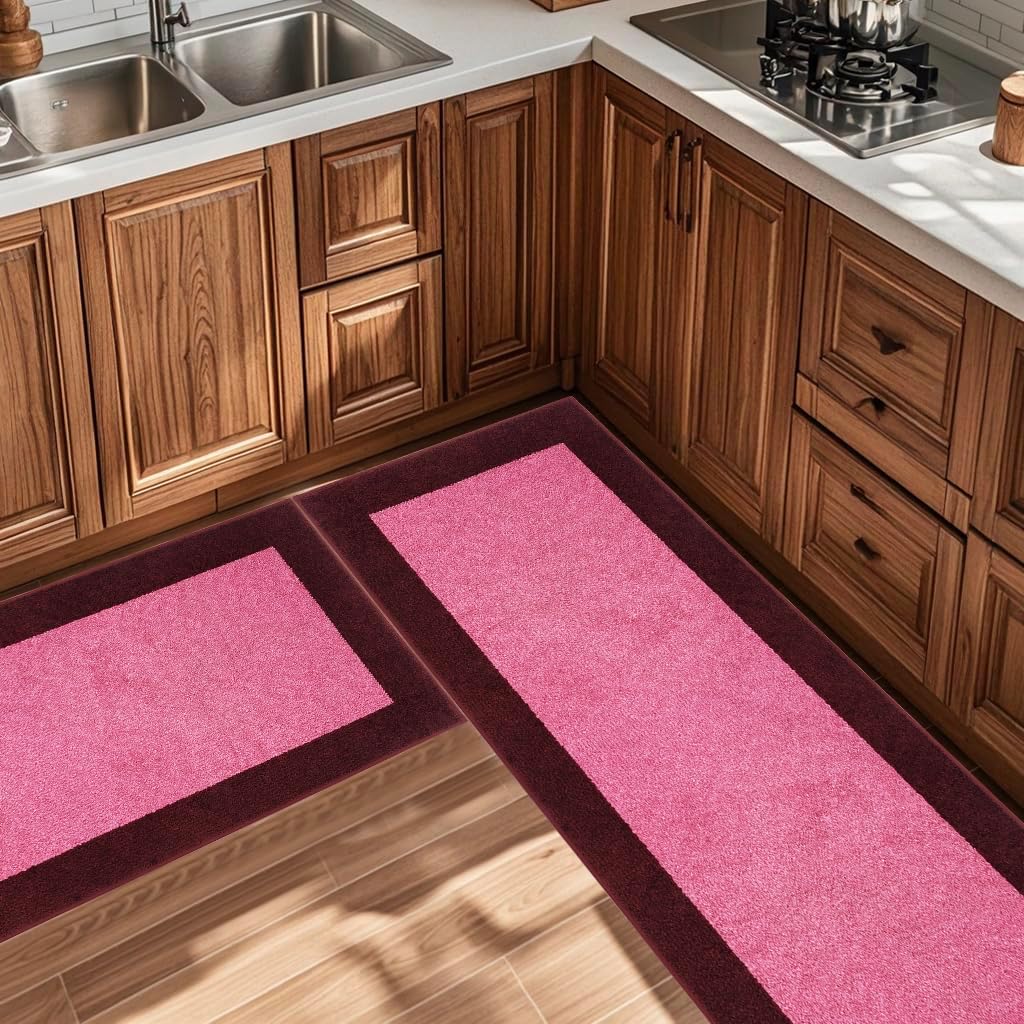 Machine Washable Throw Rug 24" x 36", Non Slip Kitchen Mat for Floor, Absorbent Entryway Rug for Kitchen, Bathroom, Door