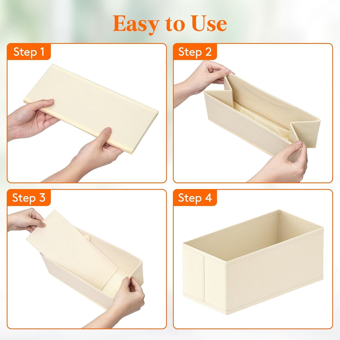 Lifewit 16 Pack Drawer Organizer, Dresser Underwear Drawer Organizer Bins, Foldable Fabric Closet Organizers, Storage Drawer Dividers, Dorm Room Essentials for Clothing, Socks, Towels, Ties Khaki