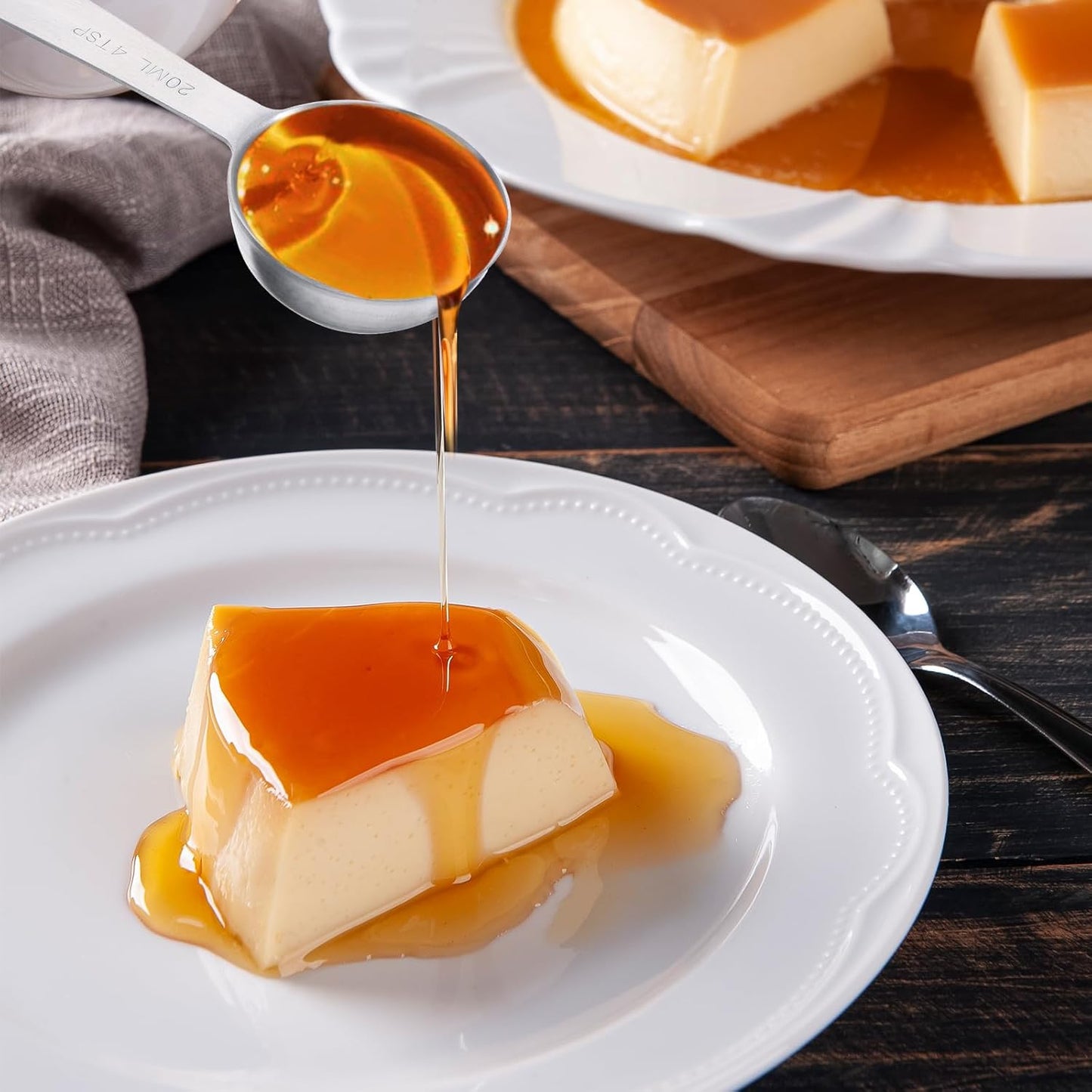 2 Pcs 4/3 Tbsp (4 tsp | 20 ml | 20 cc) Measuring Spoons Tablespoon Measuring Spoon Stainless Steel Measurings Spoon for Kitchen Cooking Spoons(Silver)