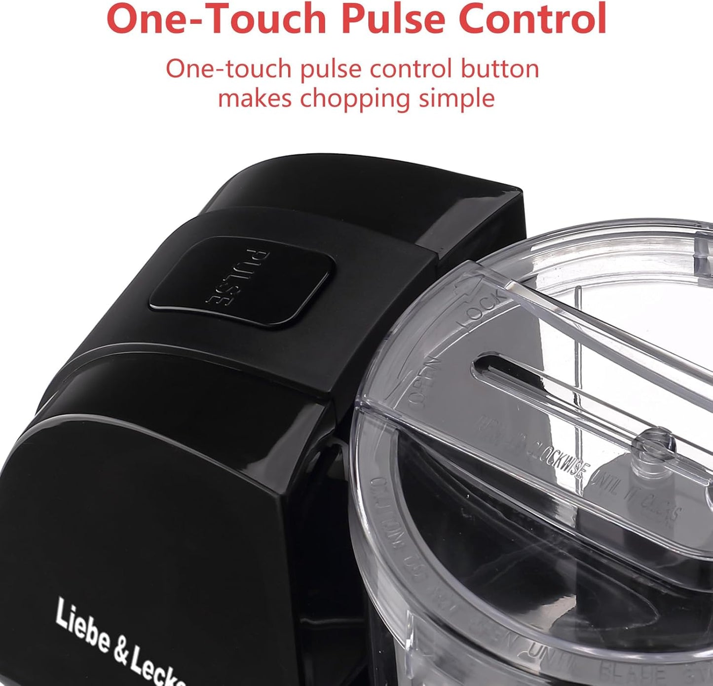 Liebe&Lecker Mini Food Processor,1.5 Cup Mini Chopper for Cutting Vegetable, Garlic,Onion and Meat