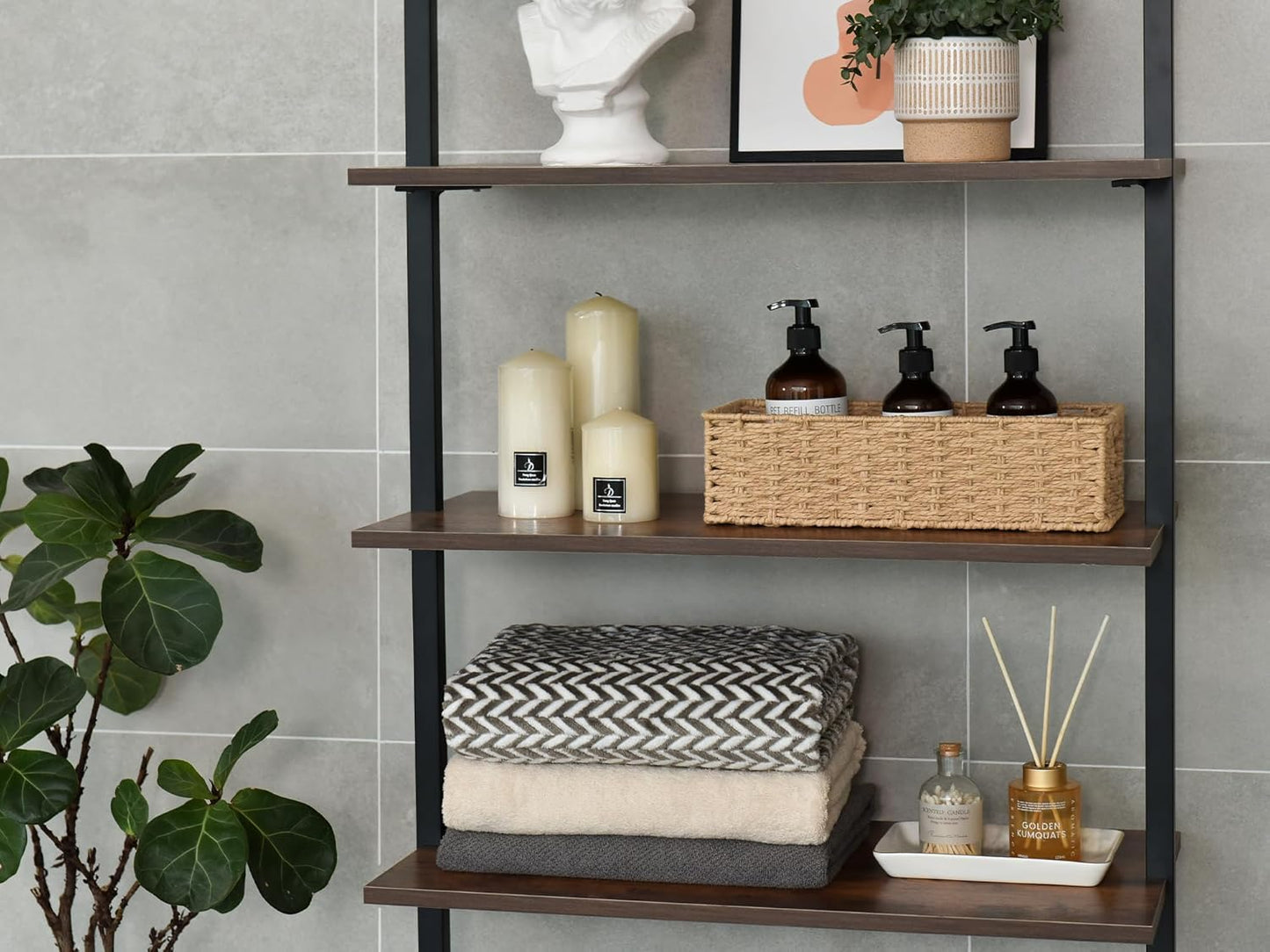 StorageWorks Toilet Paper Basket with Built-in Handles, Light Brown Round Paper Rope Baskets for Bathroom, 14 ¼"L x 6 ¾"W x 3 ¾"H, 1 Pack