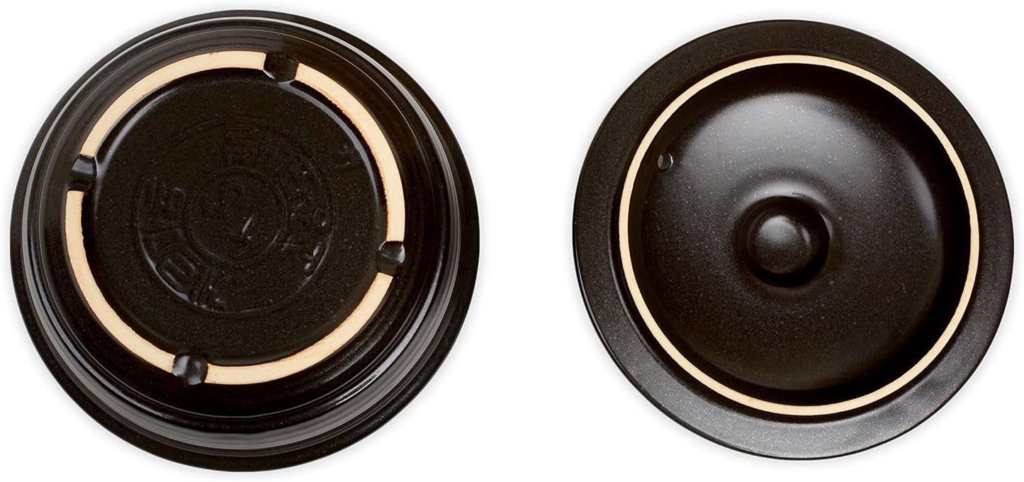 Crazy Korean Cooking Dolsot Korean Stone Bowl with Lid (No Trivet) (Size 4)