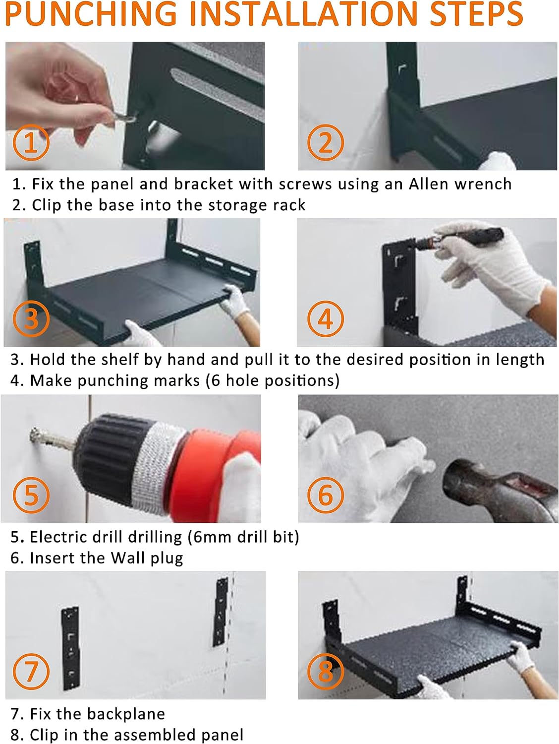 Retractable Stainless Steel Wall Rack, Commercial Storage Rack, countertop Multifunctional Storage Bracket, Kitchen Seasoning Rack for Electric Oven Microwave (16"~25.5" Black)