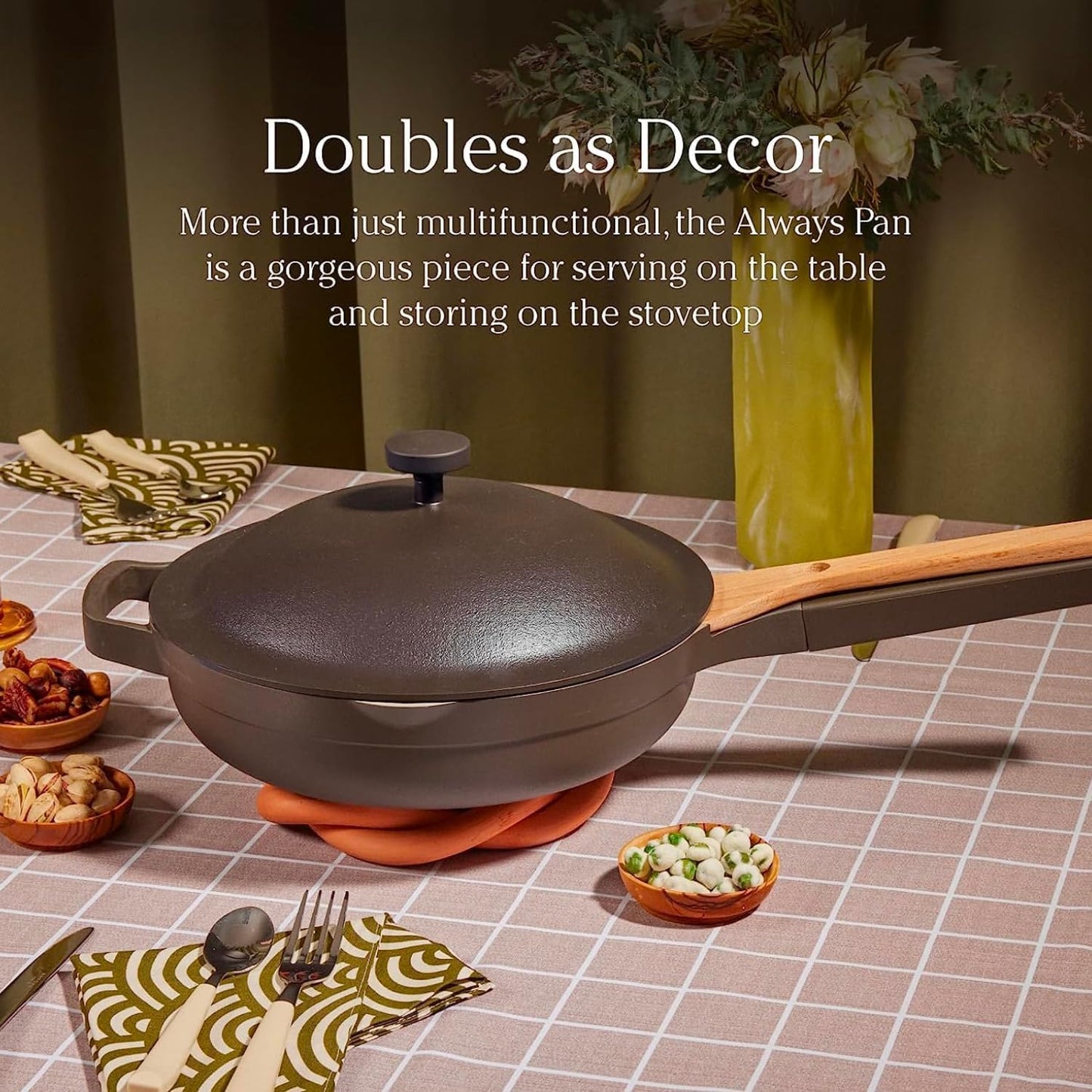 Our Place Mini Always Pan 2.0-8.5” (1.2 Qt) Nonstick, Toxin-Free Ceramic Cookware | Patented 10-in-1 Aluminum Frying & Sauté Pan | Safe for Oven, Induction & All Cooktops up to 450°F | Sage
