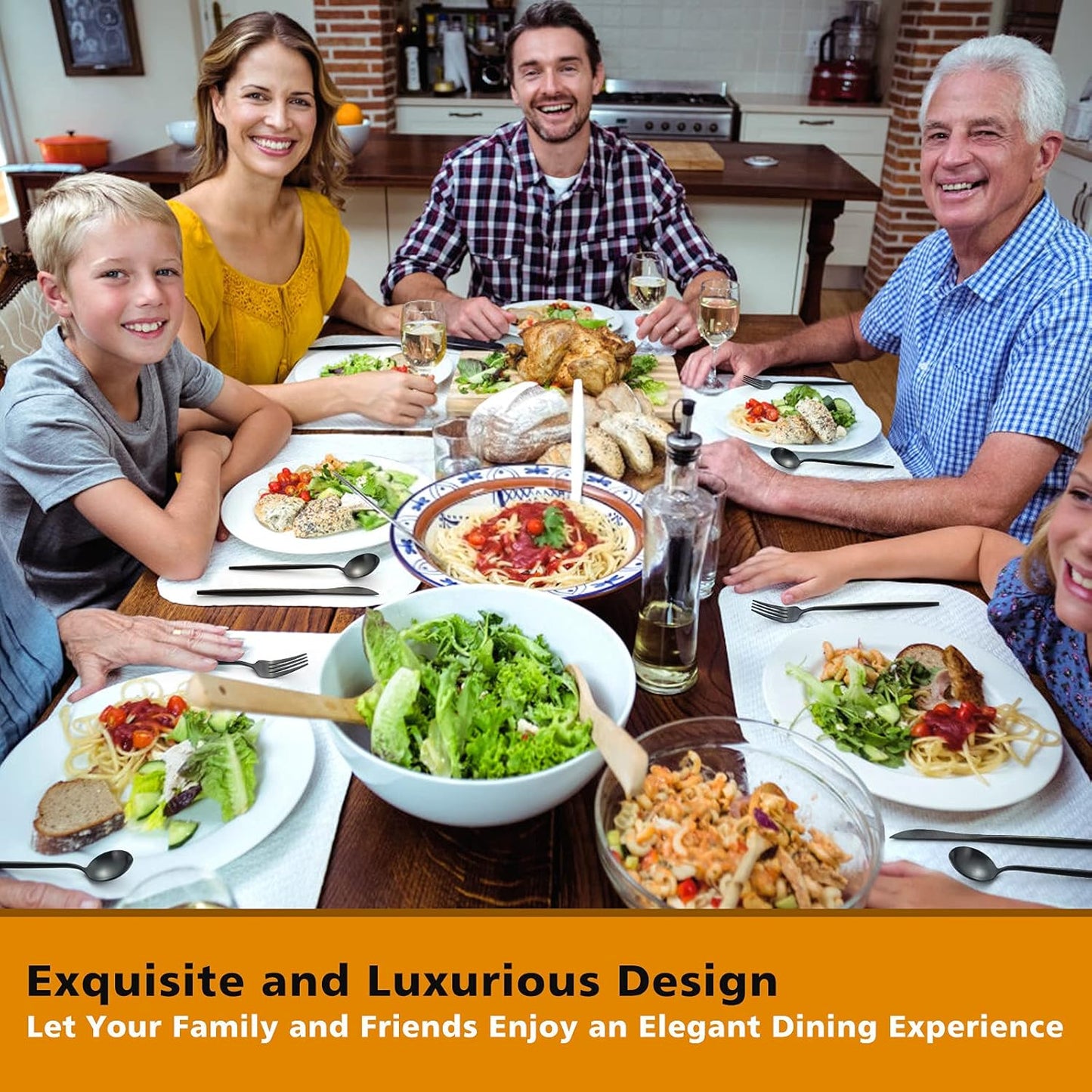 Matte Black Silverware Set, Oliviola 20-Piece Stainless Steel Flatware Cutlery Set Service for 4, Satin Finish Kitchen Utensil Set, Dishwasher Safe