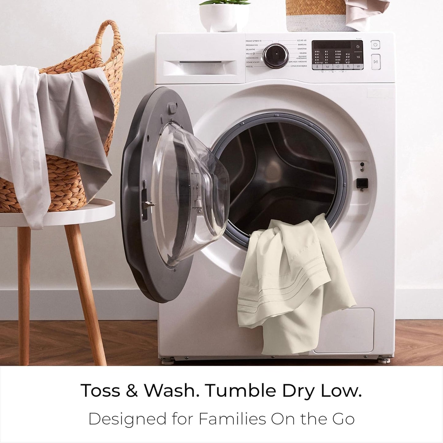 Mellanni Full Sheets Set - 4 PC Iconic Collection Bedding - Hotel Luxury, Extra Soft, Cooling Bed Sheets - Wrinkle, Fade, Stain Resistant (Full, Golden Ivory)