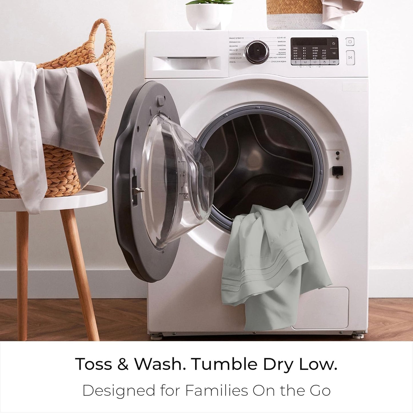 Mellanni King Sheets Set - 4 PC Iconic Collection Bedding - Hotel Luxury, Extra Soft, Cooling Bed Sheets - Wrinkle, Fade, Stain Resistant (King, Spa Mint)