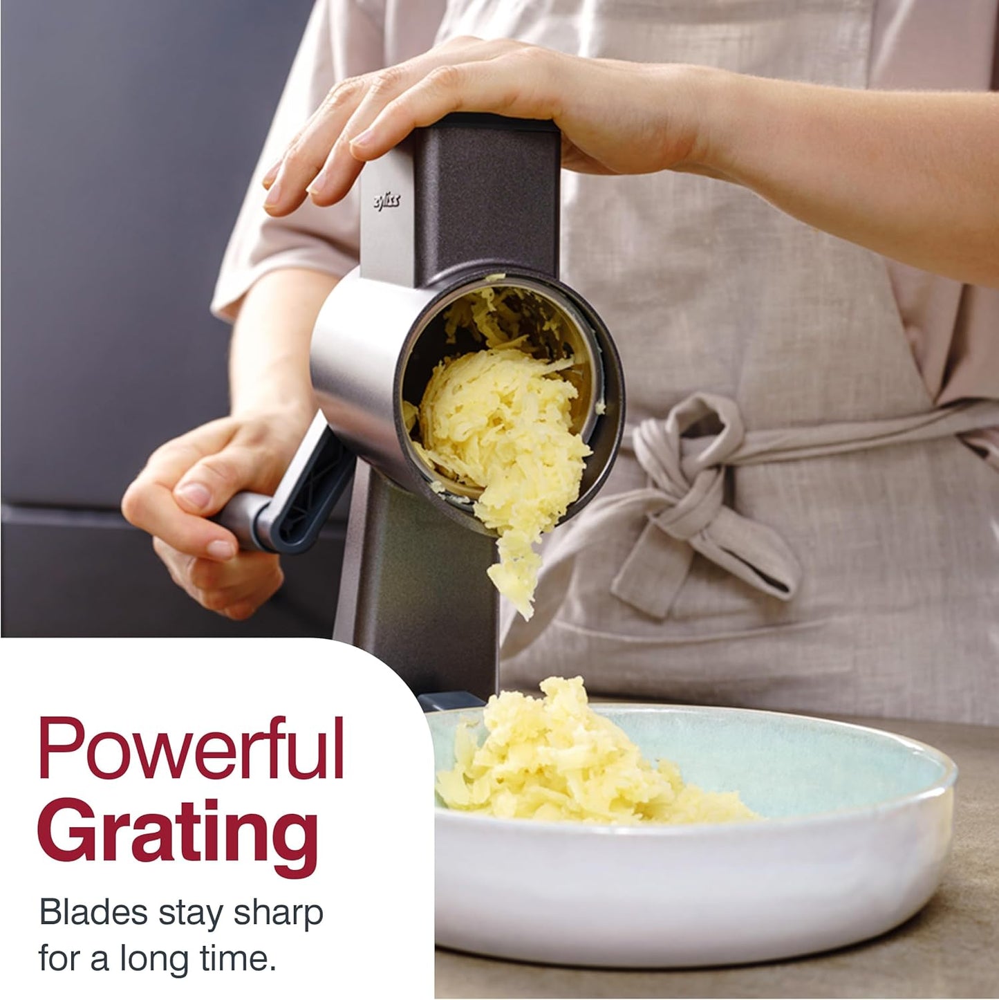 Zyliss E900058 Puree Drum Blade, Stainless Steel, Mashing, Puree, for Use with Zyliss Rotary Cheese Grater, 5 Year Guarantee