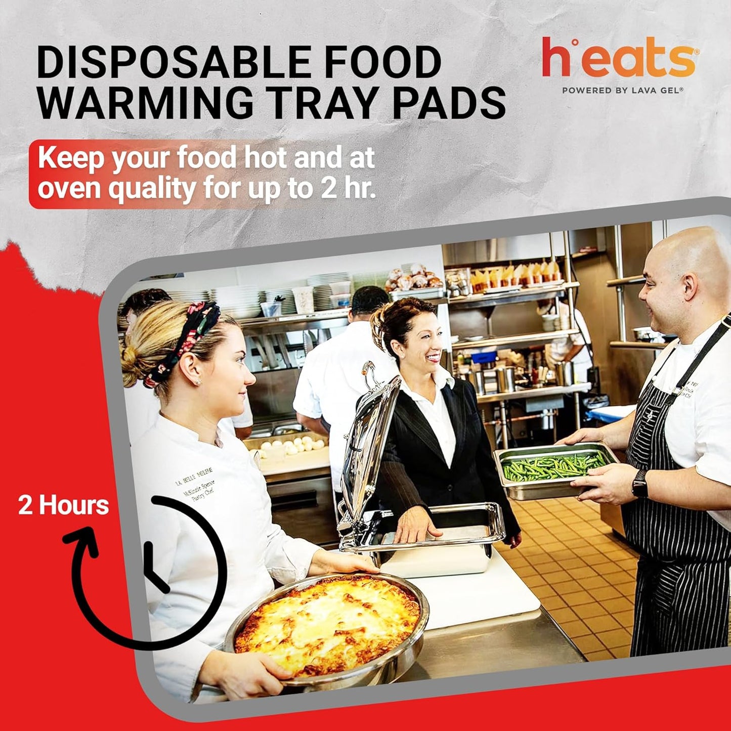 Self-Heating Buffet Kit – Flameless Food Warmer Set for Parties – Includes 4 Trays, 4 Half-Size Heat Pads & Foil Pans – Keeps Hot Food Hot for up to 3 Hours – Gel Fuel Can Alternative