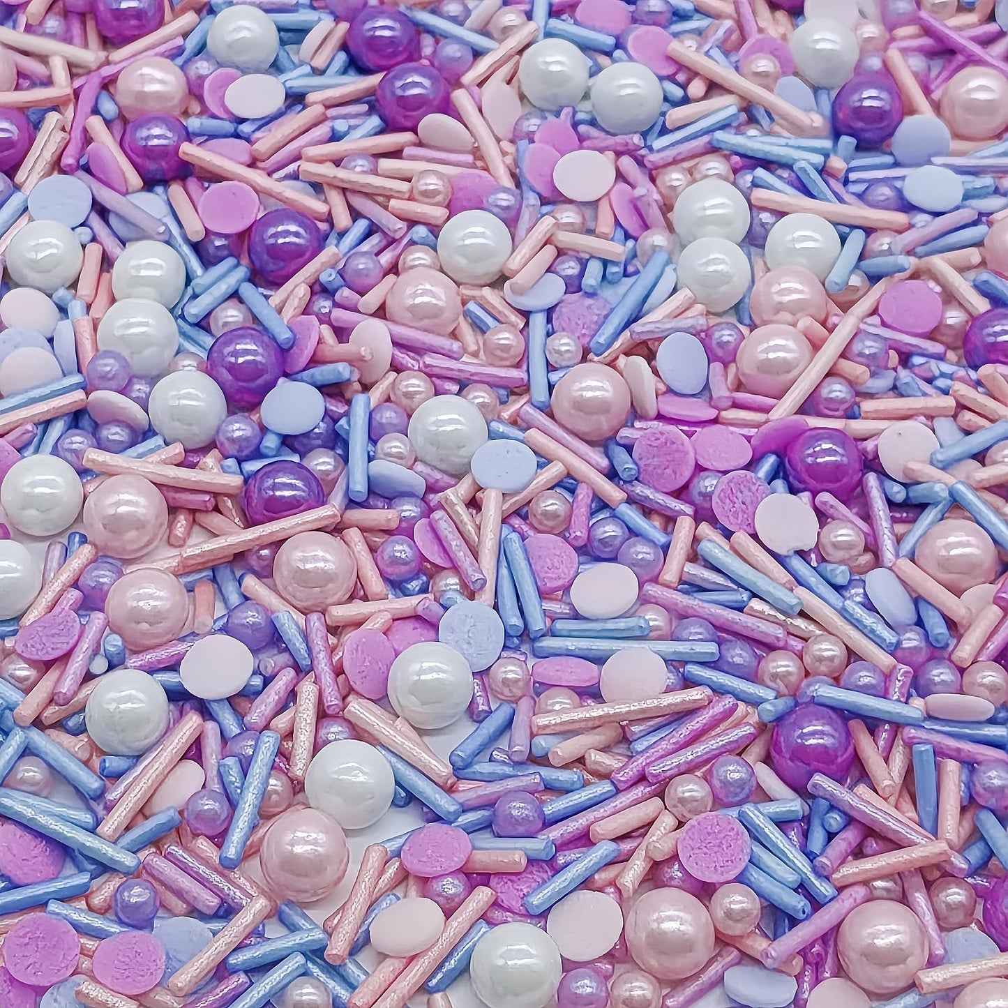 Purple Series Sprinkles Candy Mix Size Edible Pearls Cake Decorations Cupcake Toppers Cookie Decorating Perfect for Wedding Party Valentine Halloween Christmas Supplies 4.58OZ
