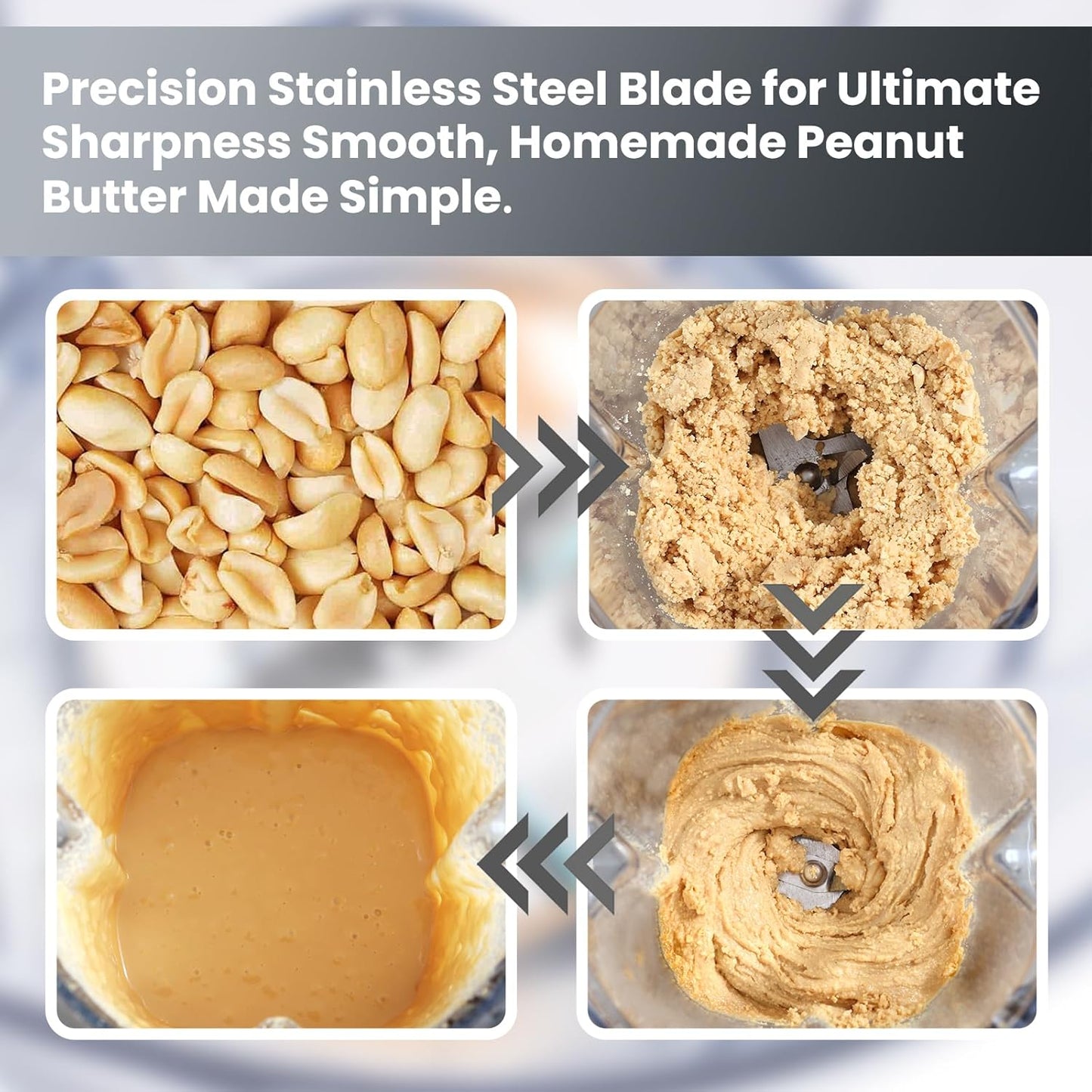 iCucina 1500w Blender for Kitchen with Pre-set Blending Programs, 64oz Heavy Duty Profession-grade Blender for Smoothies, Soups, Dips, Nut Butters, BPA-Free Tritan Jar