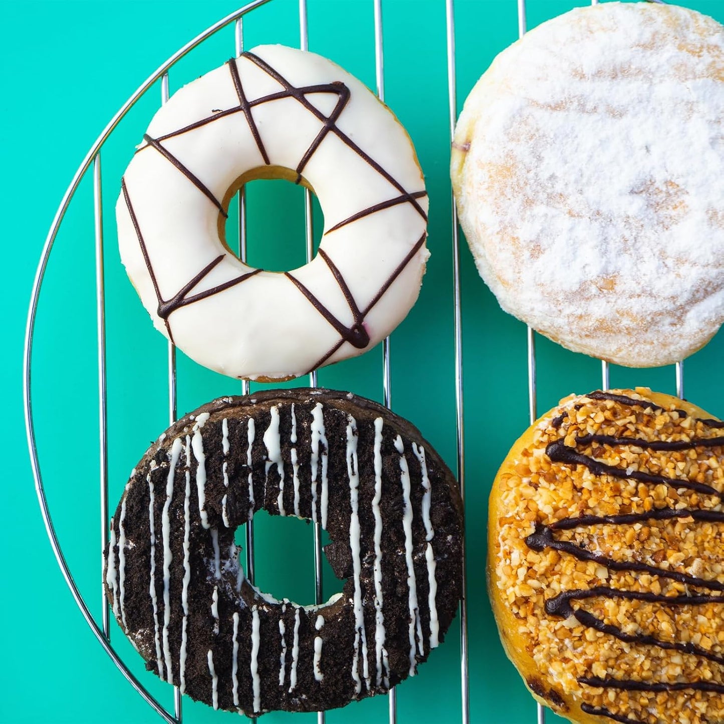 uxcell Round Cooking Rack with Legs, Dia 7.9 Inch 304 Stainless Steel Barbecue Grill for Cooking Baking Barbecue Air Fryer Racks, Silver