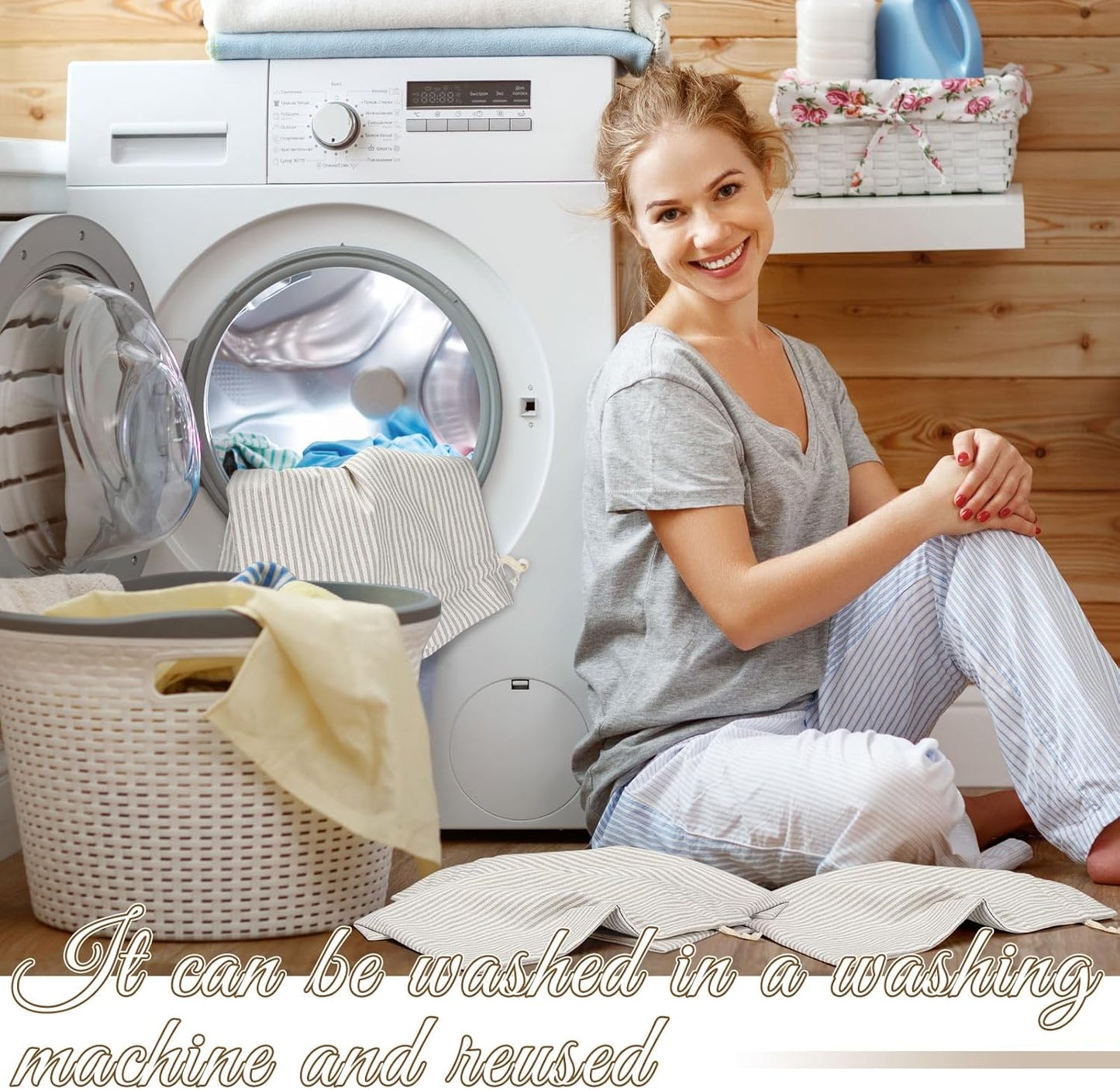 2 Pcs Lined Bread Bags for Homemade Sourdough Bread Reusable Storage Bag with Plastic 13 * 17 Inch Lined Saver Container Bag Cotton Homemade Bags(Retro Style)