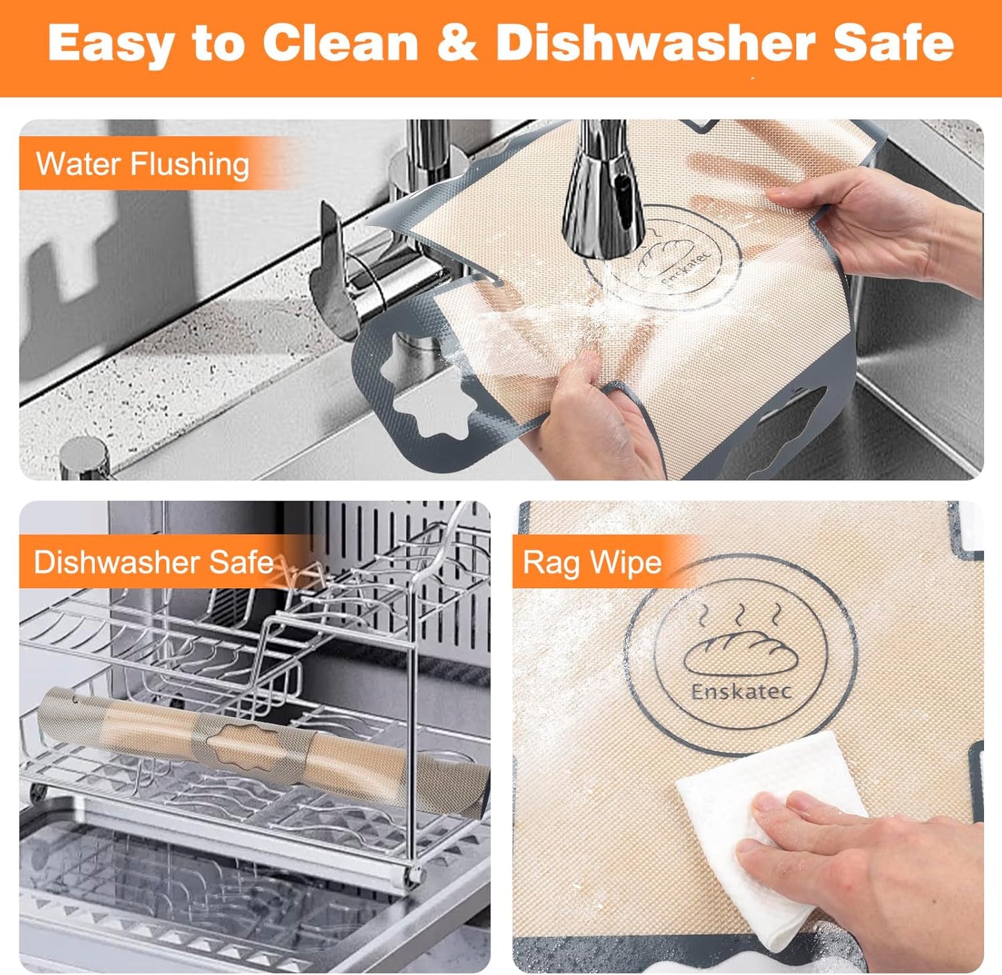 2 Pcs Silicone Bread Loaf Pan Liners, Reusable Food-Grade Silicone Bread Baking Mat, Non-Stick & Heat Resistant Loaf Pan Lifters, Sourdough Sling with 4 Handles, Fits 9x5" or 1.5Lb Loaf Pans