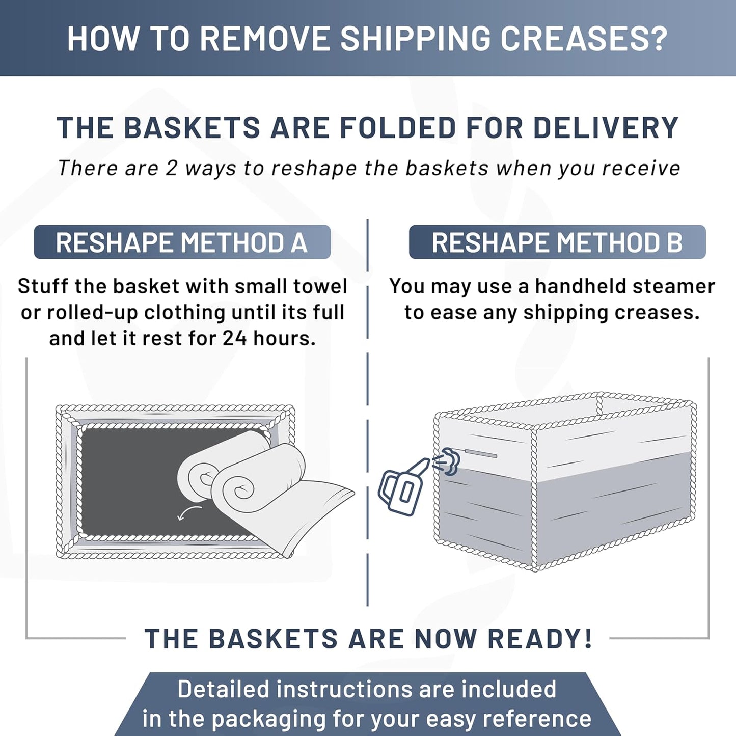 NaturalCozy 13.5”x8.5”x5.5” Storage Baskets for Shelves 3 Pack | Cotton Rope Woven Small Baskets for Organizing | Small Storage Bins for Nursery, Bathroom, Closet, Cube Shelf, Decorative, Gift