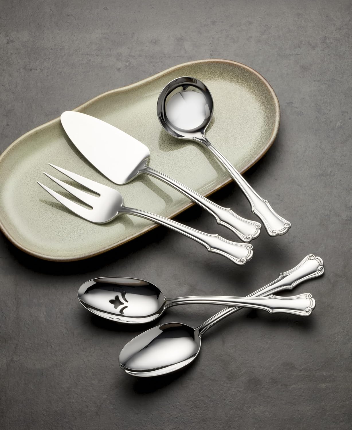 Oneida 897922 James Street Mirror 5 Piece Hostess Set